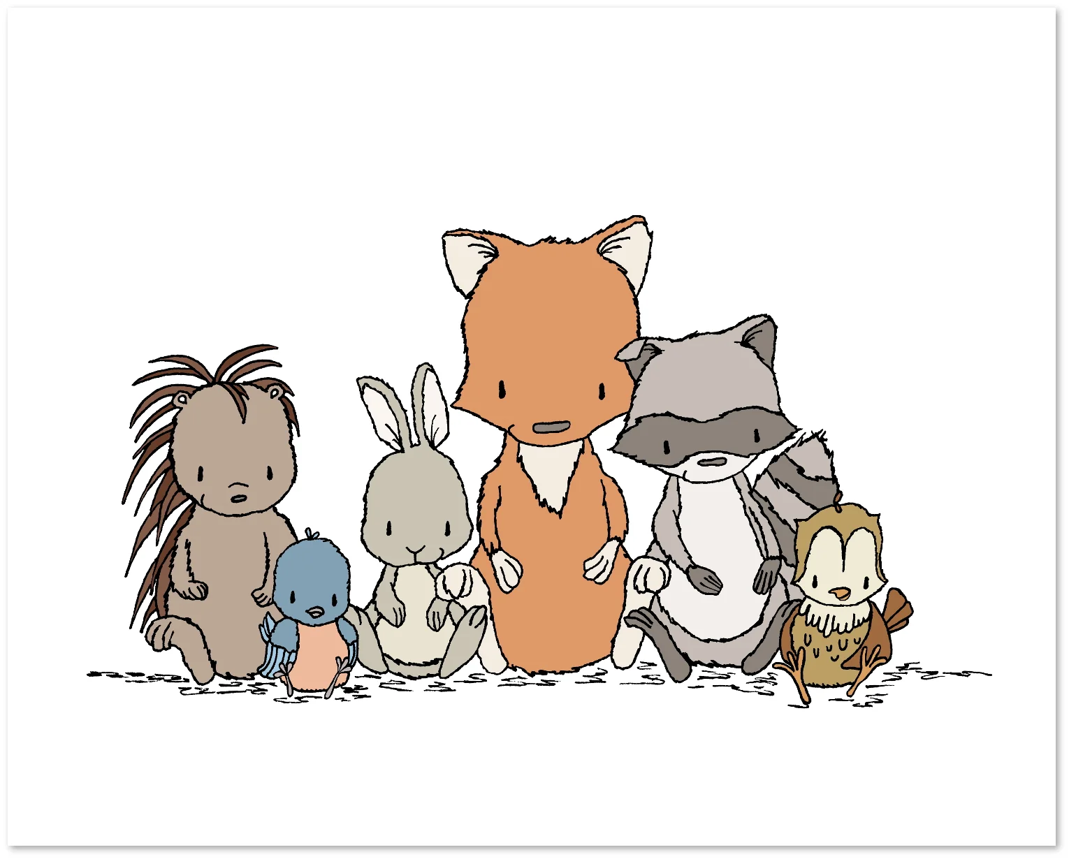 Woodland Nursery Art - Wild Bunch - by Sweet Melody Designs