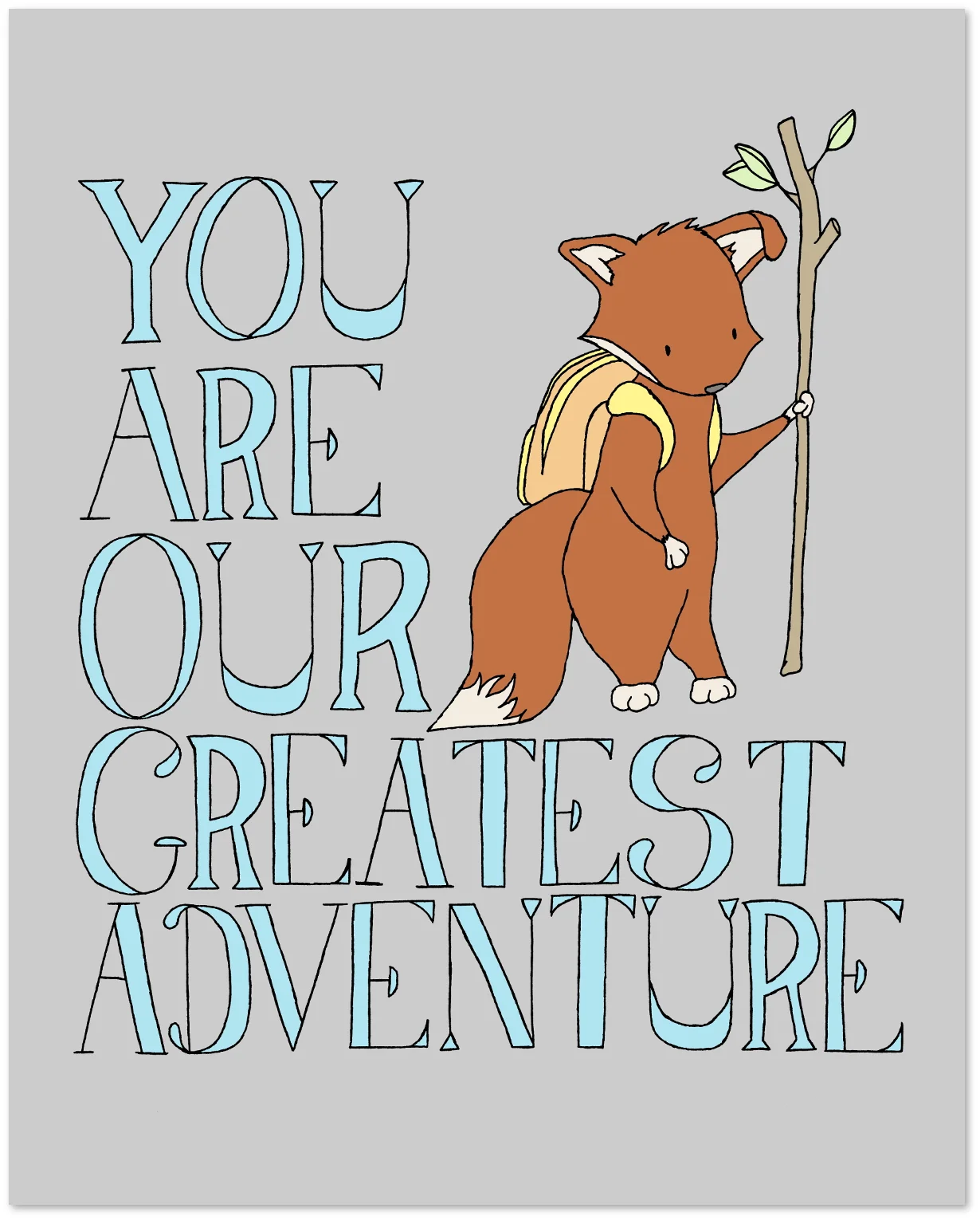 Woodland Nursery Art - You Are Our Greatest Adventure - Fox Nursery Art - by Sweet Melody Designs