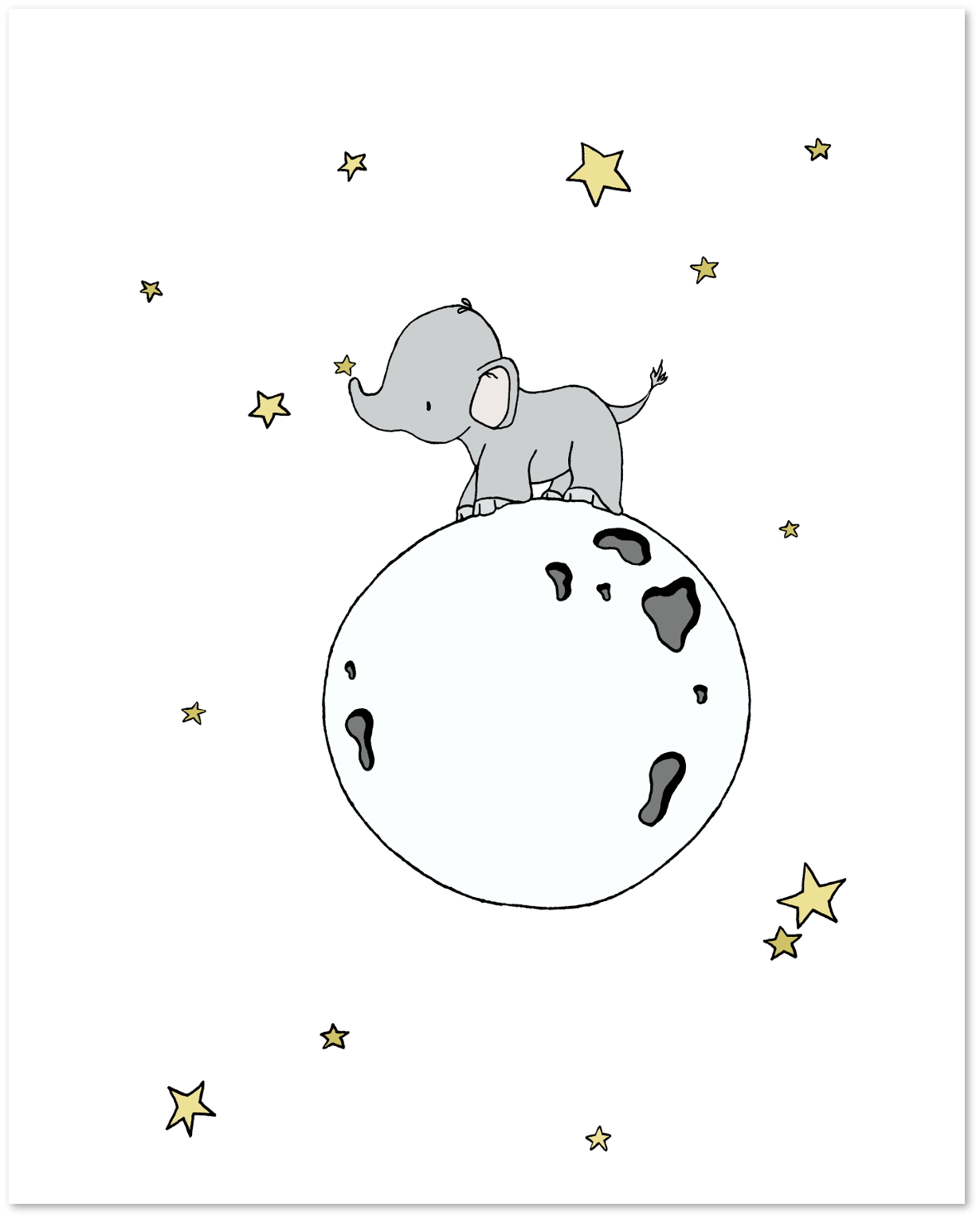 Elephant Nursery Art Elephant Moon Walk Sweet Melody Designs