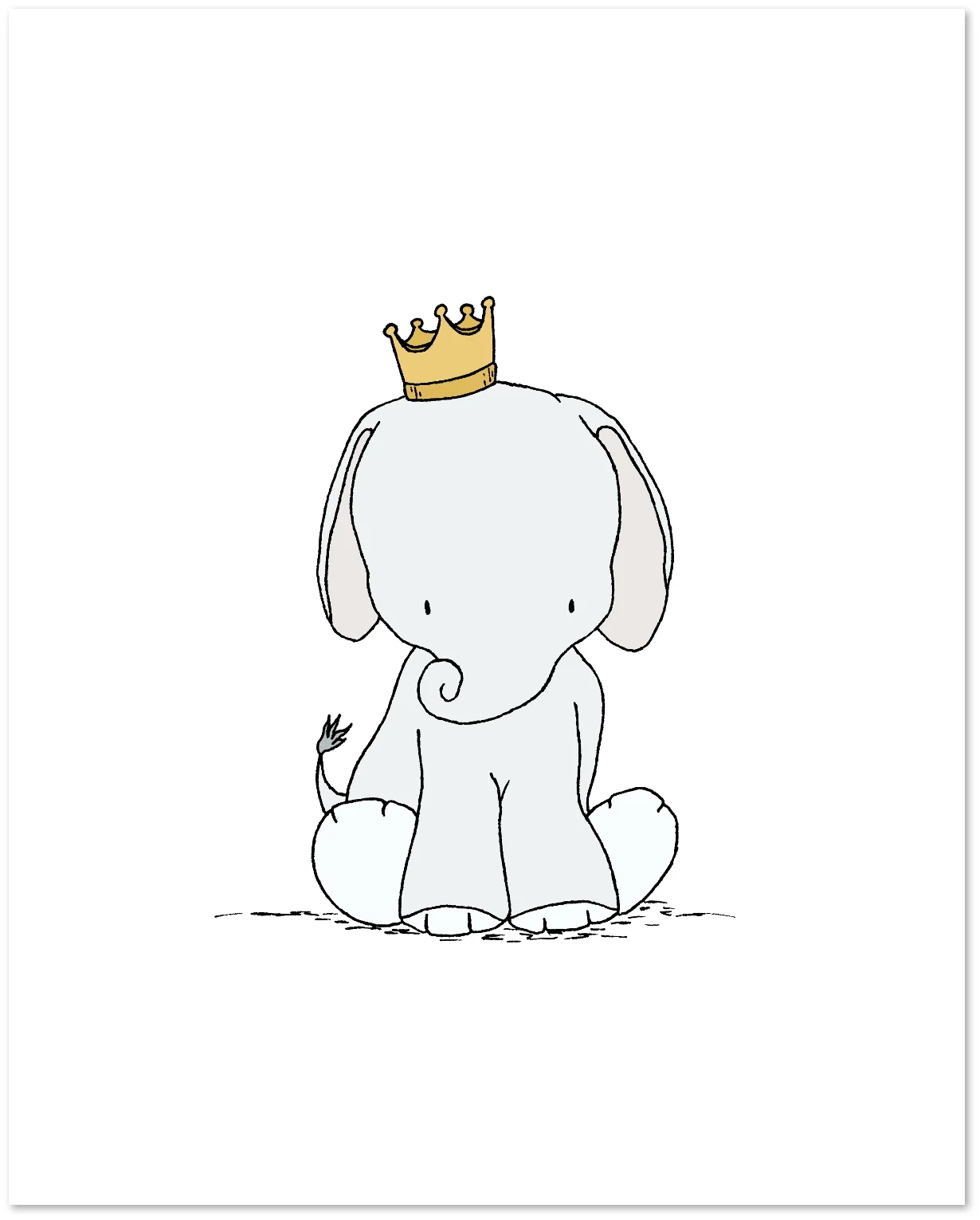 Elephant Nursery Art - Elephant Crown - by Sweet Melody Designs
