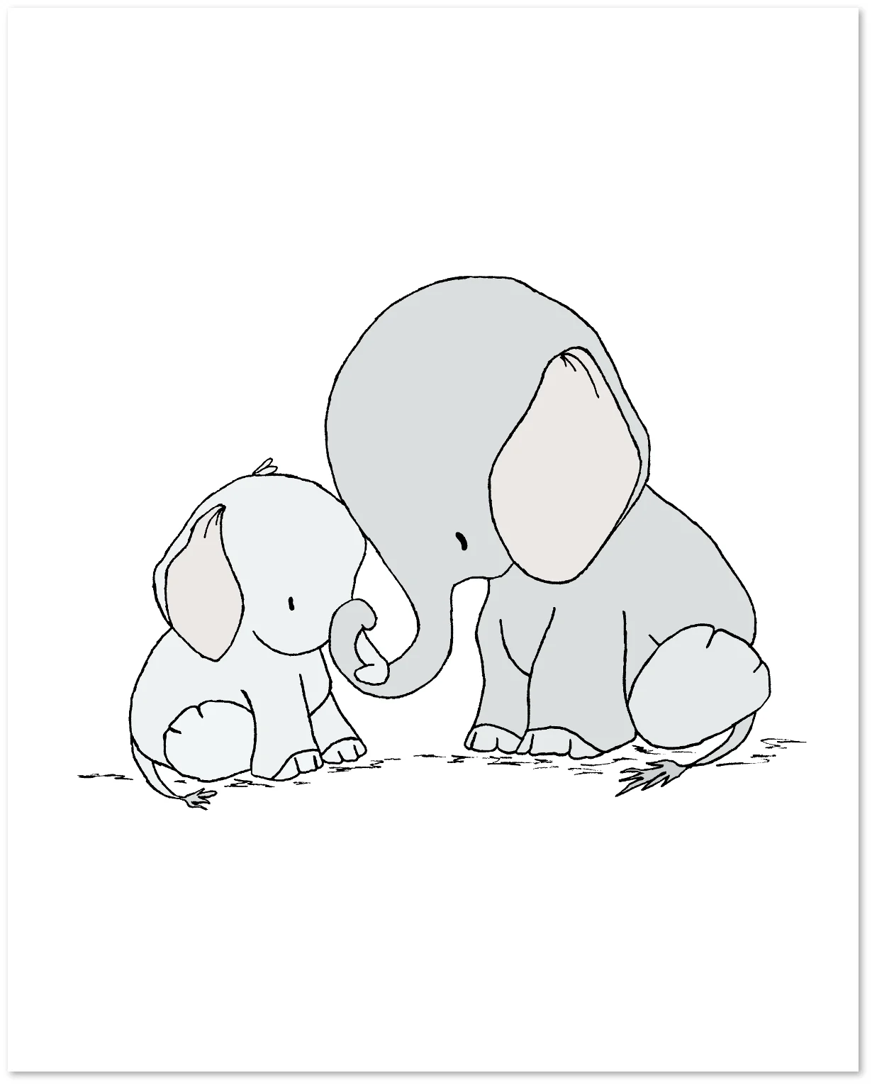 elephant nursery art
