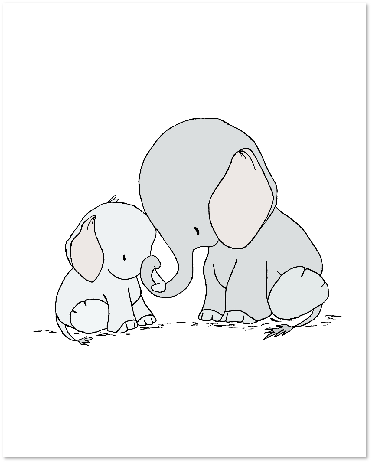 elephant nursery art