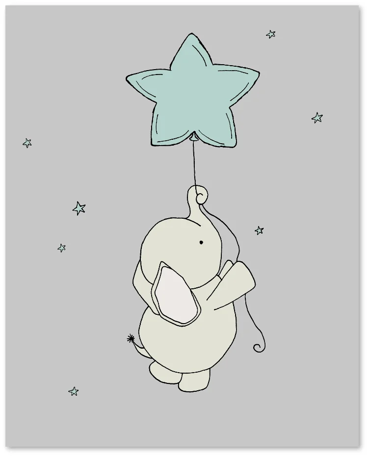 027setGreyBGTealStarElephantStarBalloon8x10PrintVersion.jpg