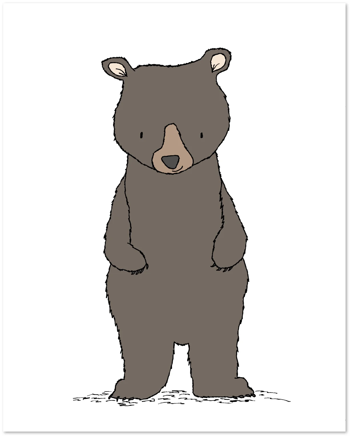 Woodland Nursery Art - Well Hello There Bear - Bear Nursery Art - Sweet Melody Designs