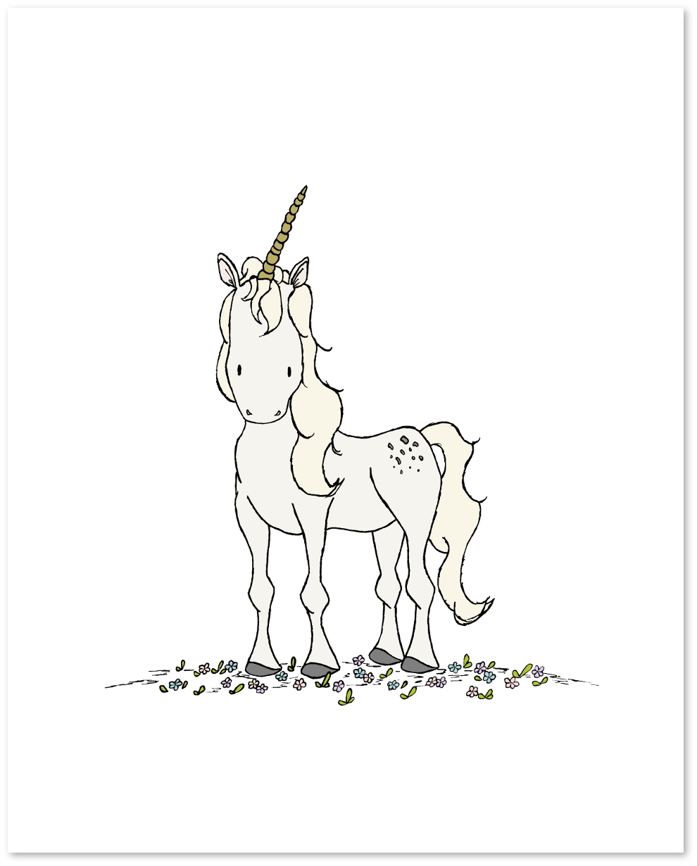 Unicorn Nursery Art - A Wild Unicorn - by Sweet Melody Designs
