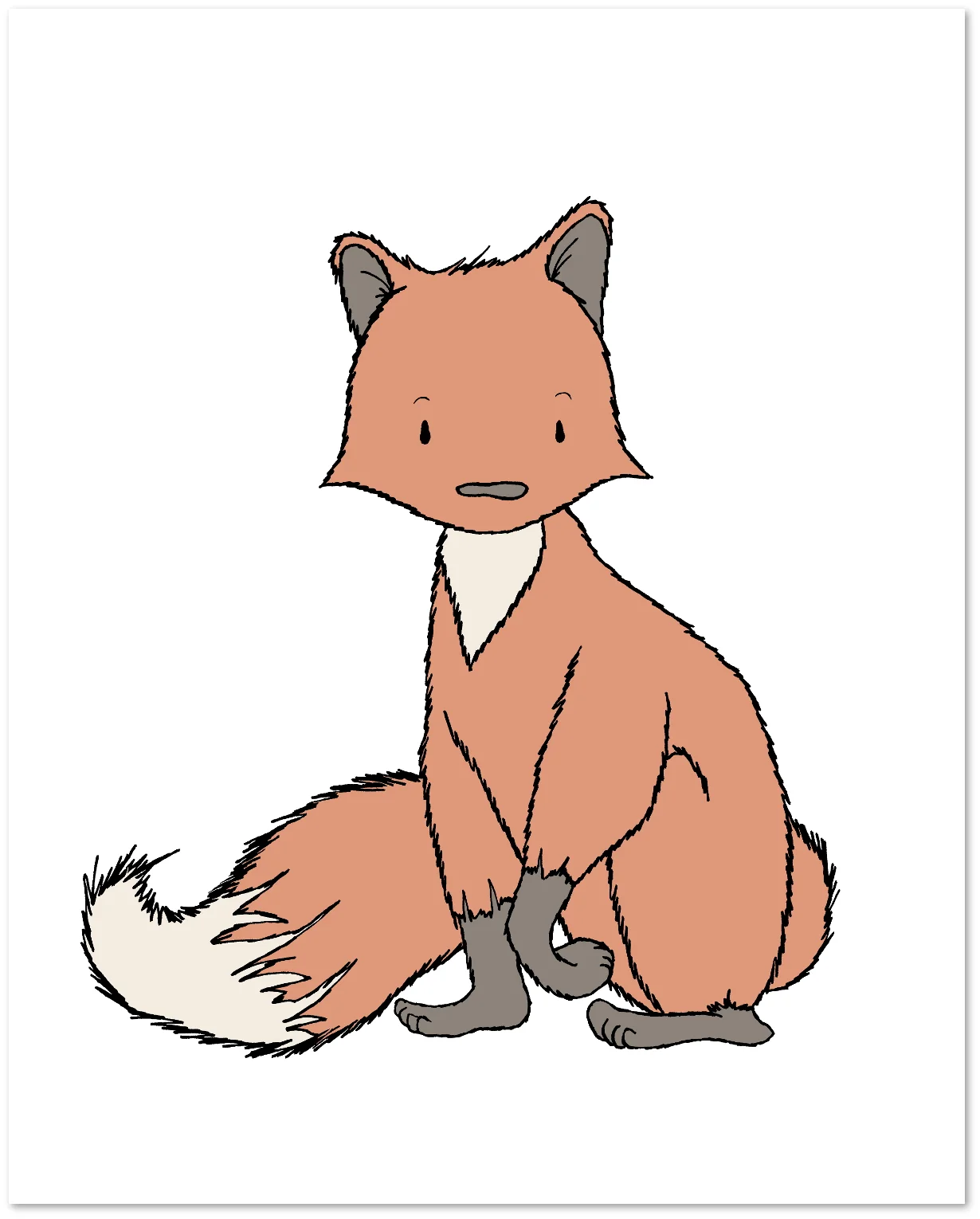 Fox Nursery Art - Brave Little Fox - by Sweet Melody Designs