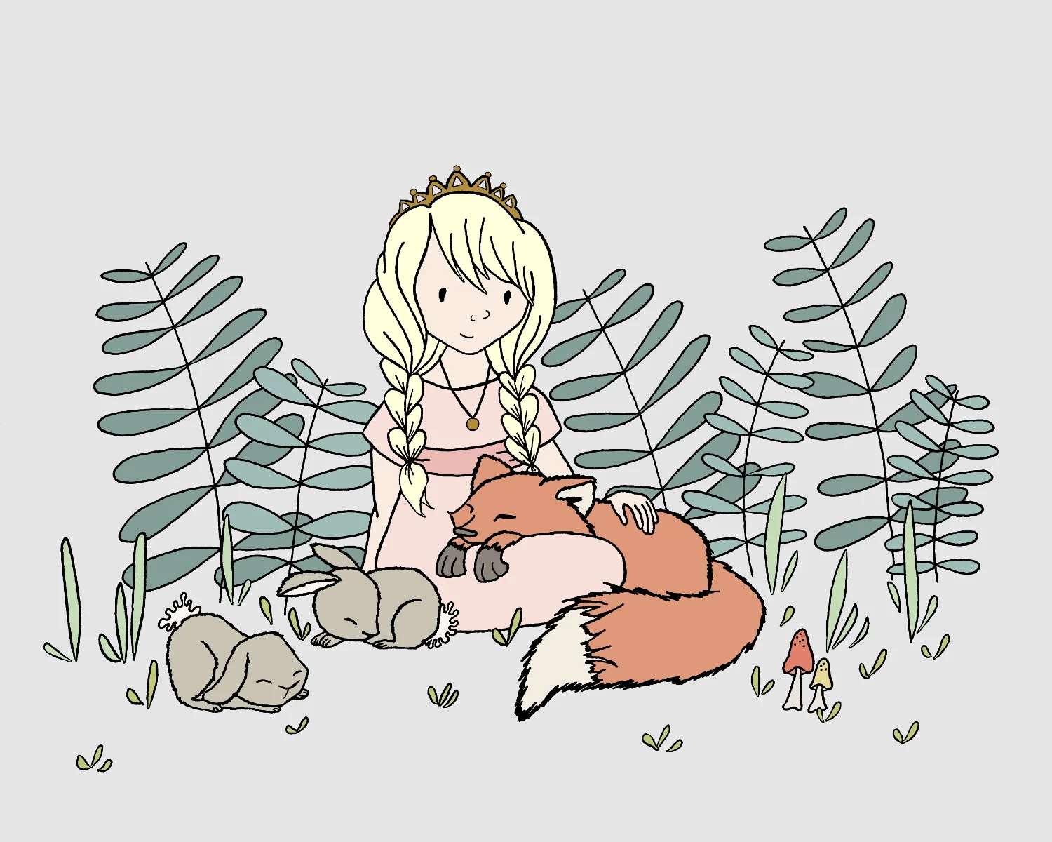 Girl Nursery Art - Princess of the Forest - by Sweet Melody Designs