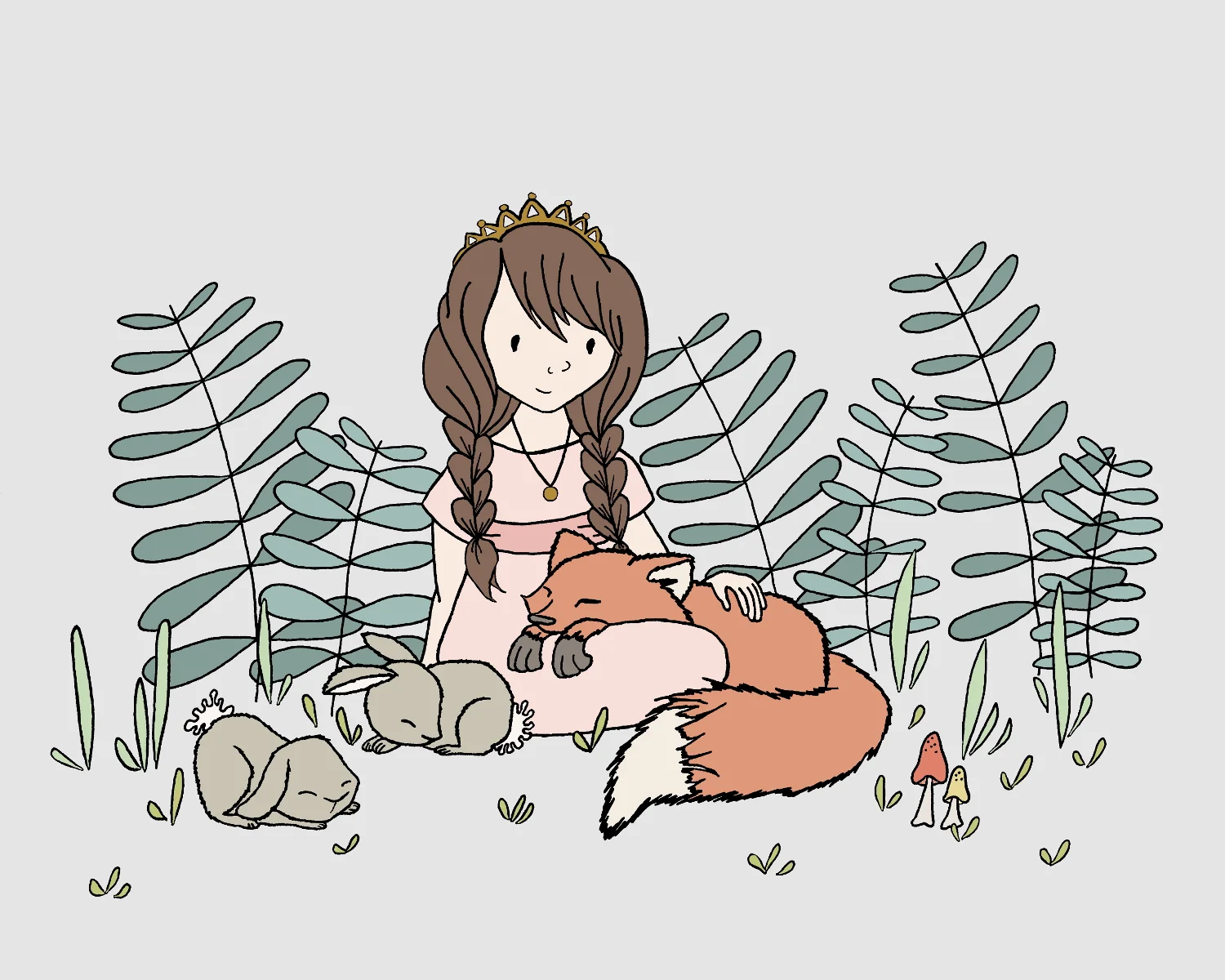 Girl Nursery Art - Princess of the Forest - by Sweet Melody Designs