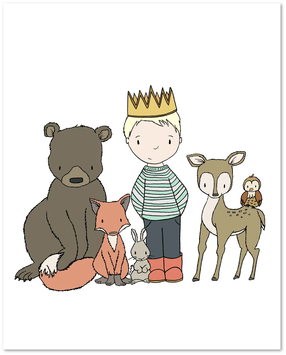 Children Art - Prince of the Wild - Boy Art