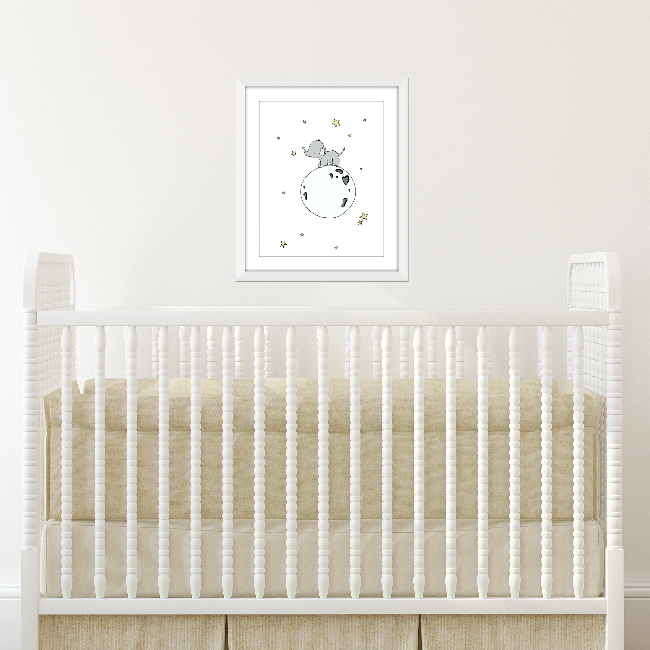 Elephant Nursery Art - Elephant Moon Walk - by Sweet Melody Designs