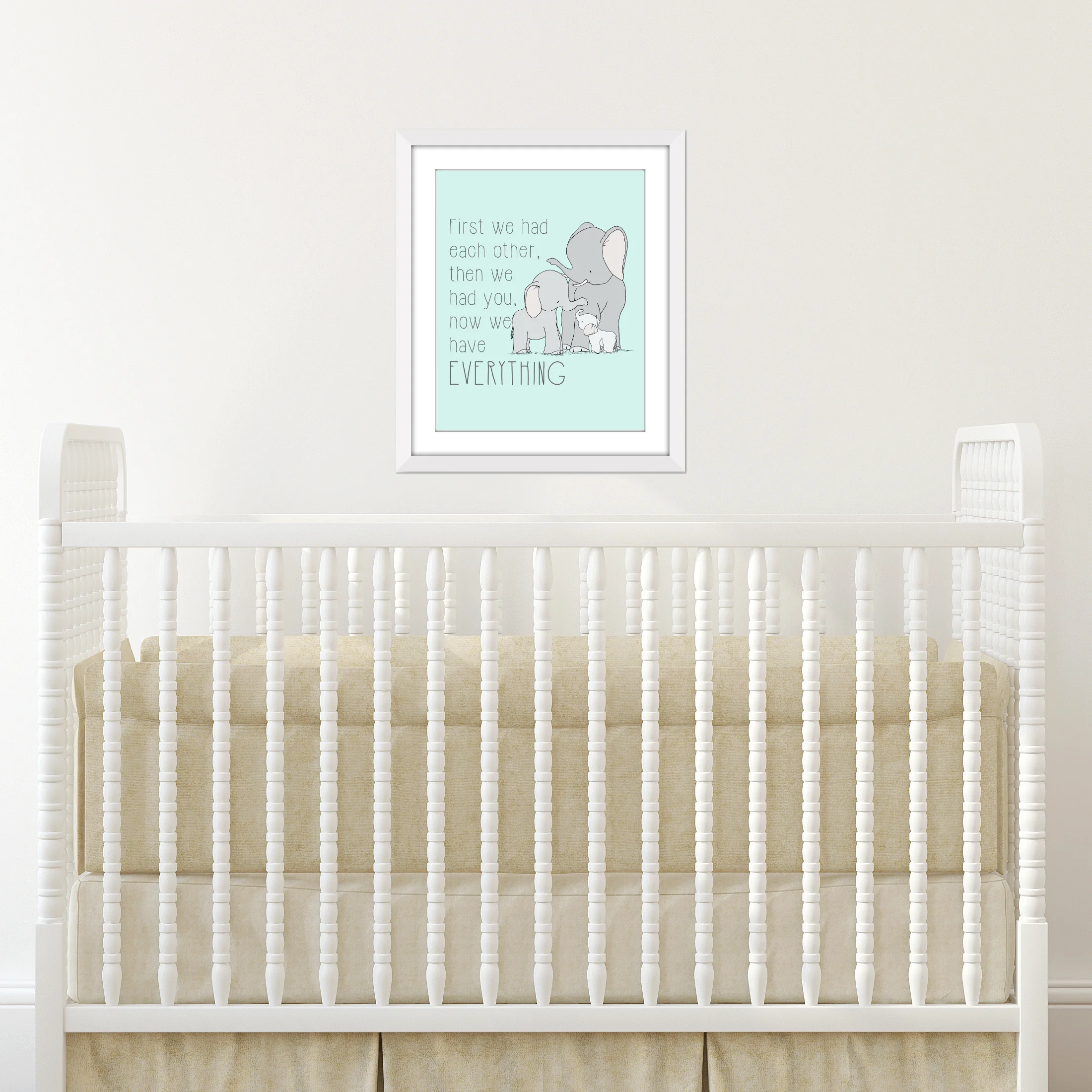 Elephant Nursery Art - Now We Have Everything