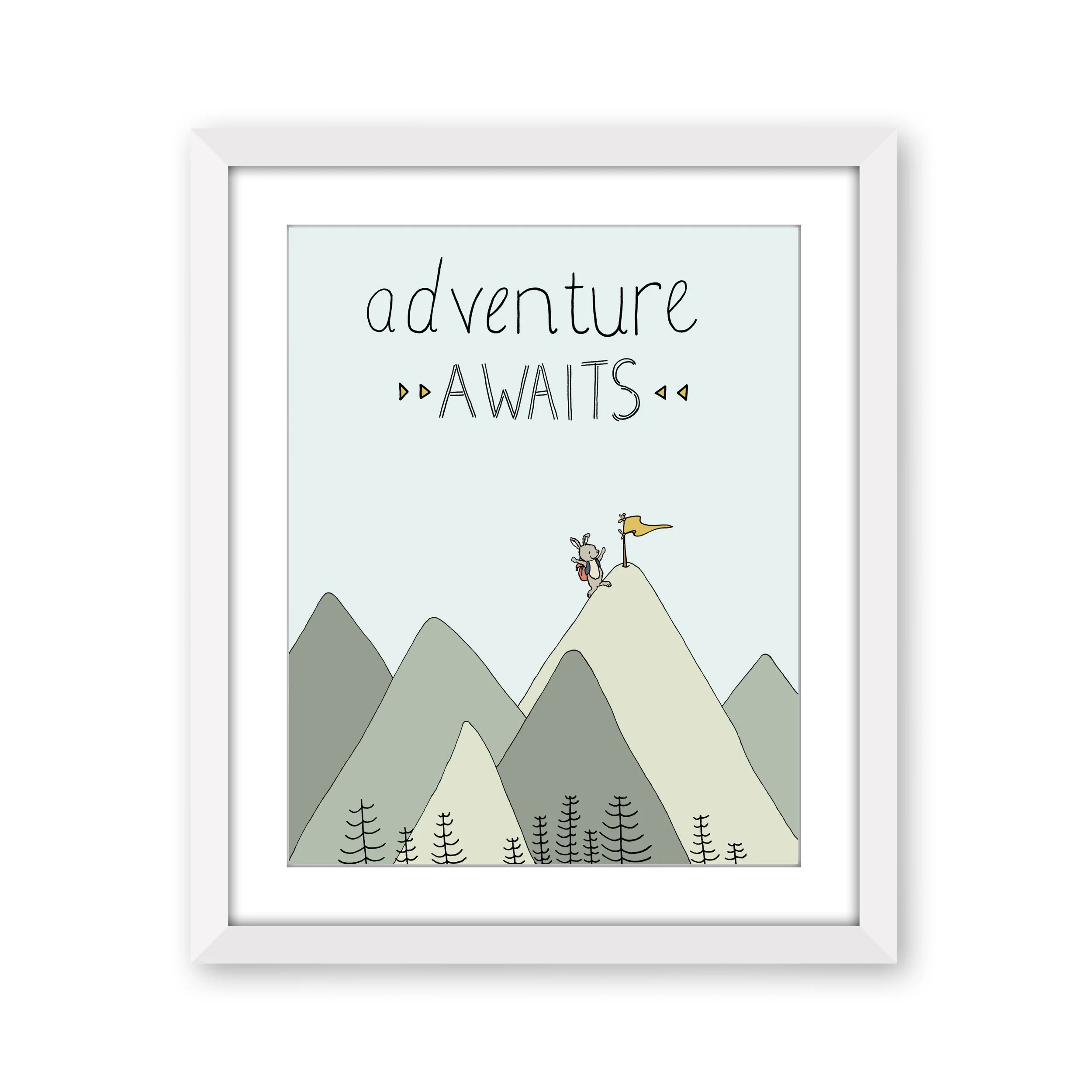 Woodland Nursery Art - Adventure Awaits - by Sweet Melody Designs