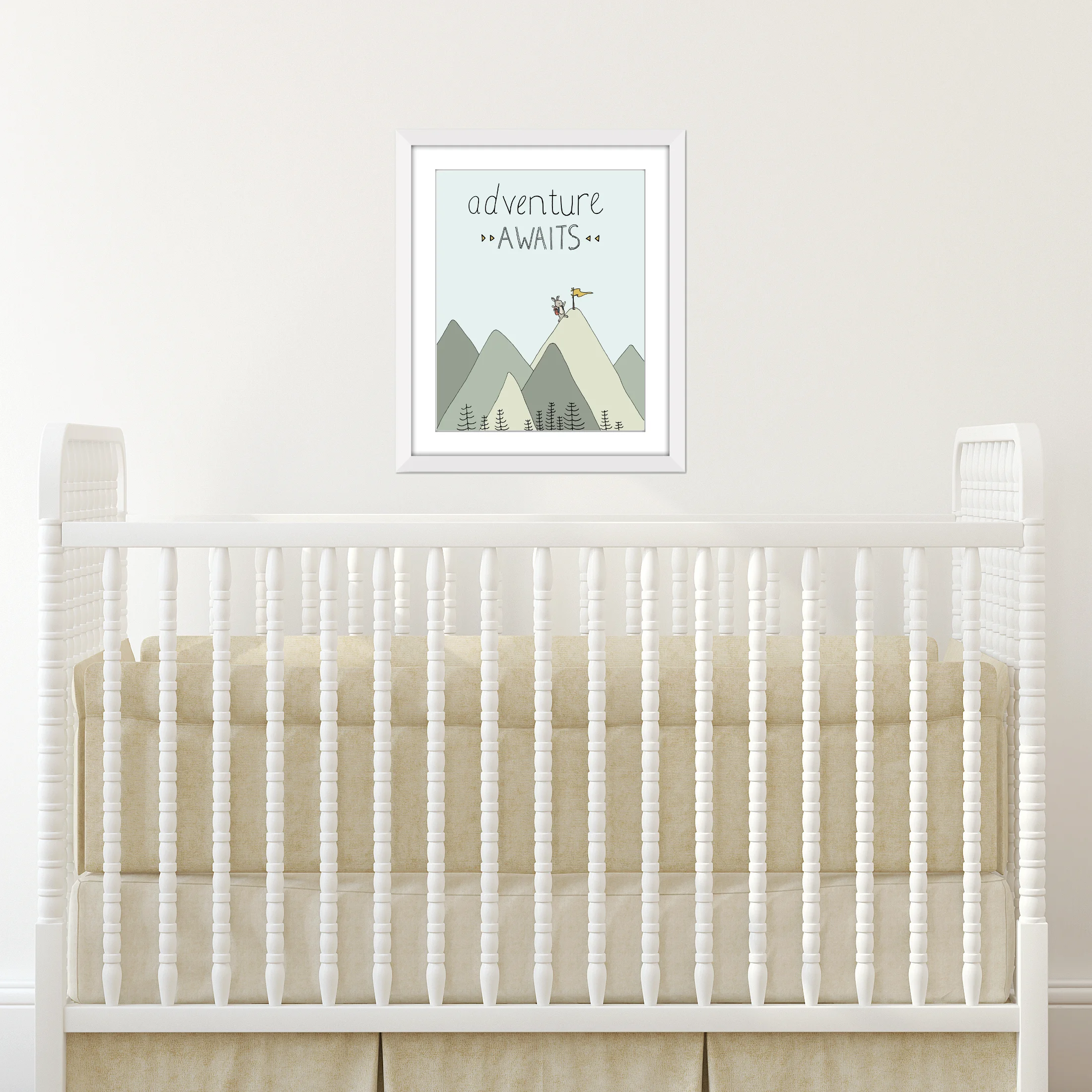 Woodland Nursery Art - Adventure Awaits - by Sweet Melody Designs