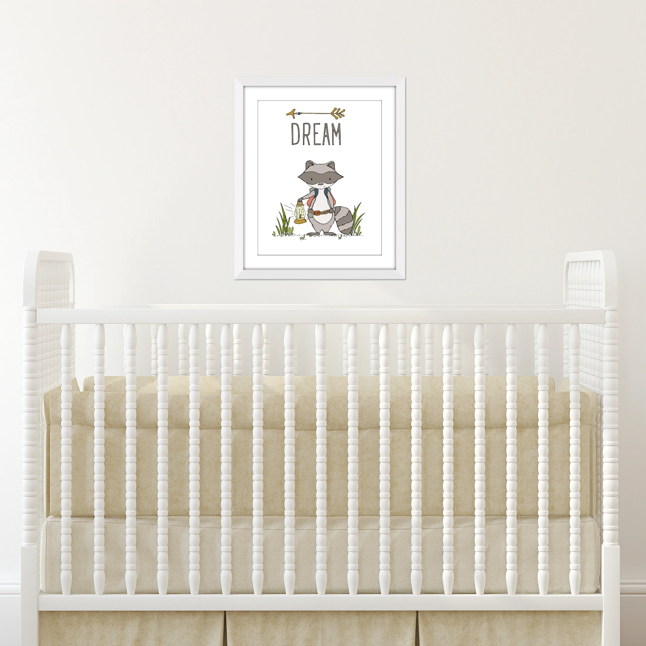 Woodland Nursery Art - Raccoon Dream - by Sweet Melody Designs