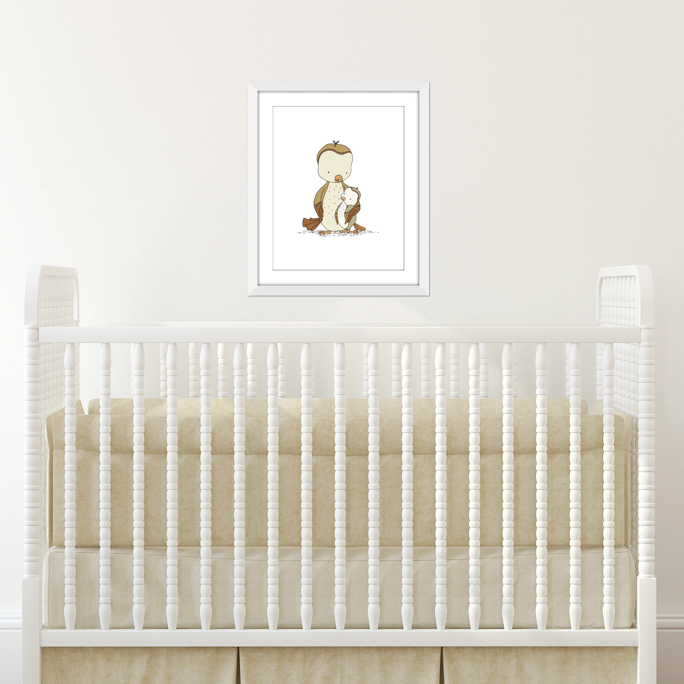 Woodland Nursery Art - Owl Mama and Baby - Owl Nursery Art - by Sweet Melody Designs