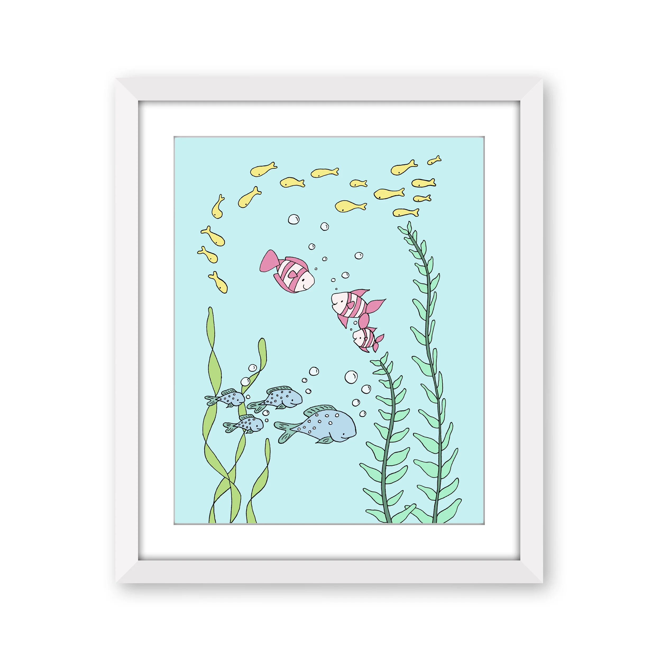 Under the Sea Nursery Art - Swim Little Fishies - by Sweet Melody Designs