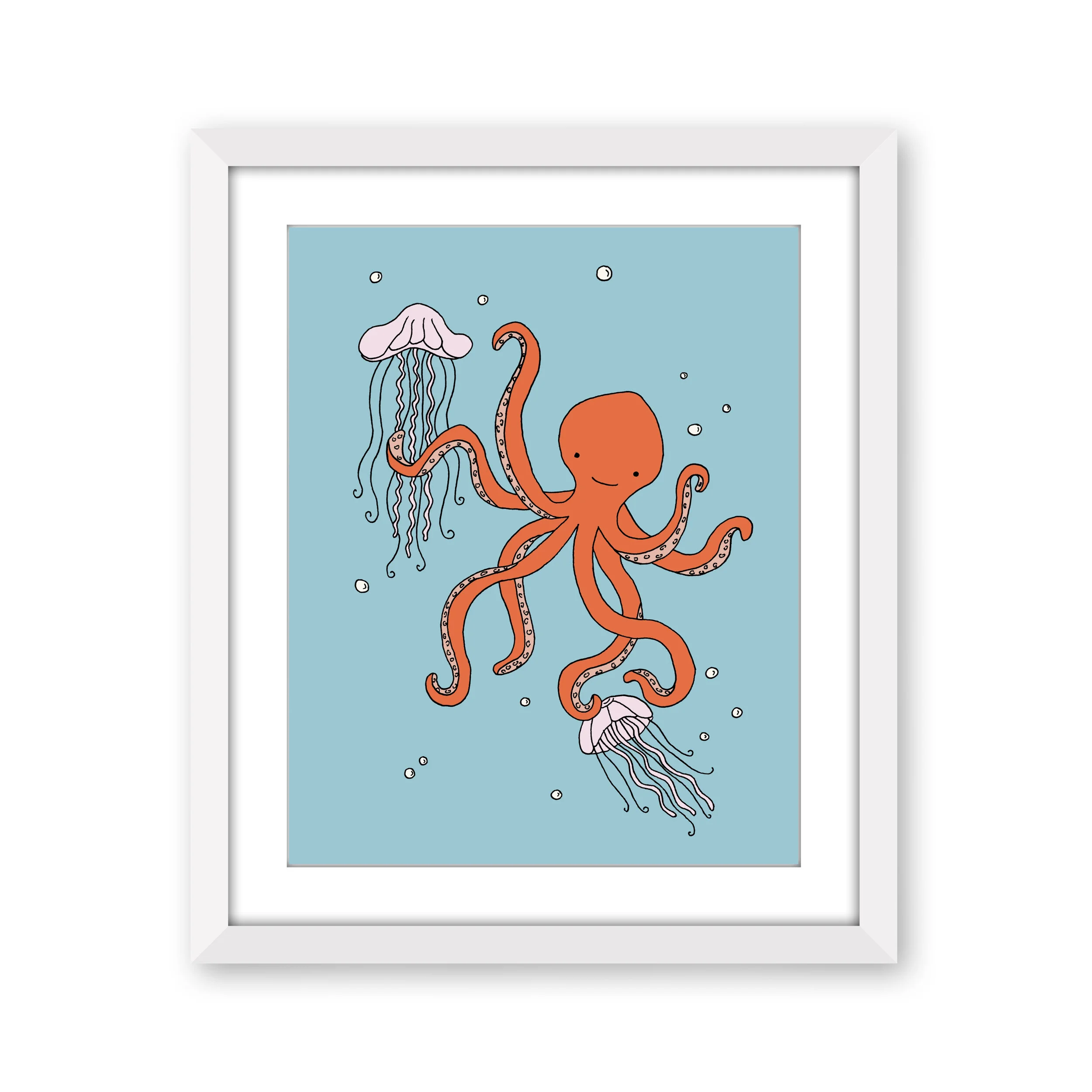 Under the Sea Nursery Art - Octopus and Jellyfish - Tentacled Friends - by Sweet Melody Designs