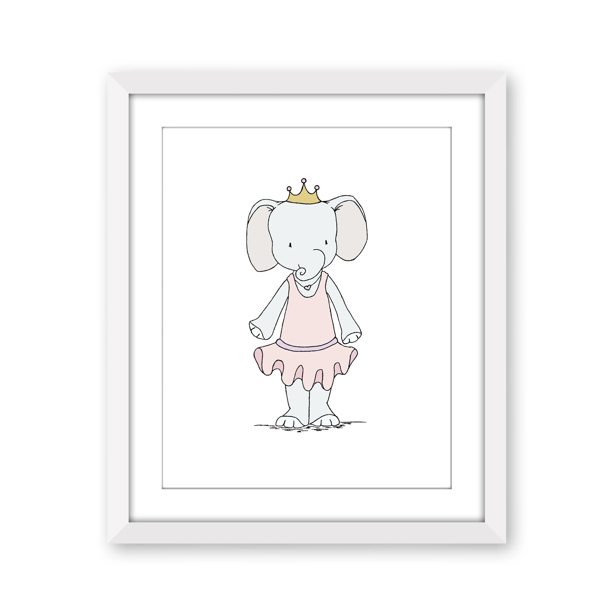 Elephant Nursery Art - Elephant Princess - by Sweet Melody Designs