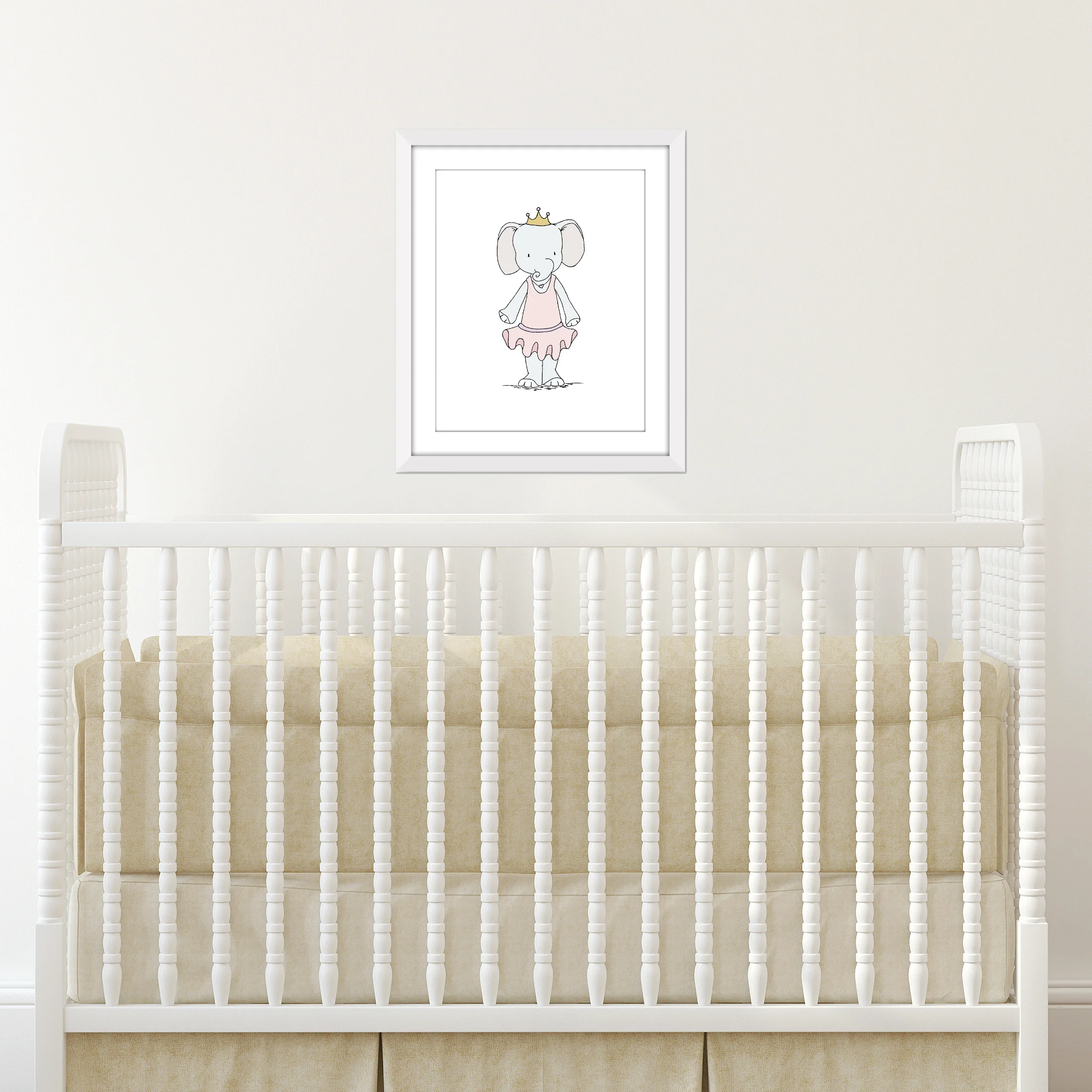 Elephant Nursery Art - Elephant Princess - by Sweet Melody Designs
