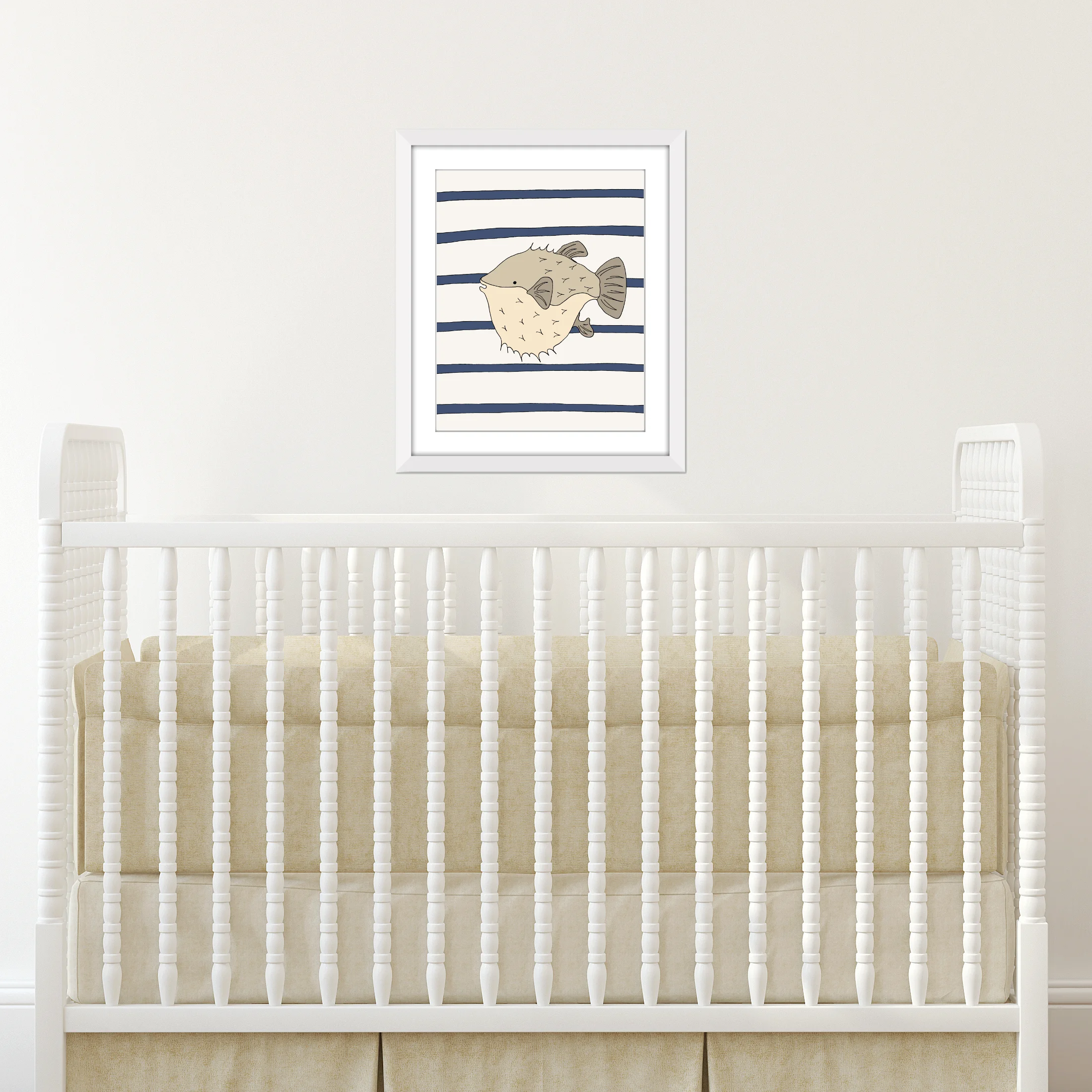 Nautical Nursery Art - The Blowfish