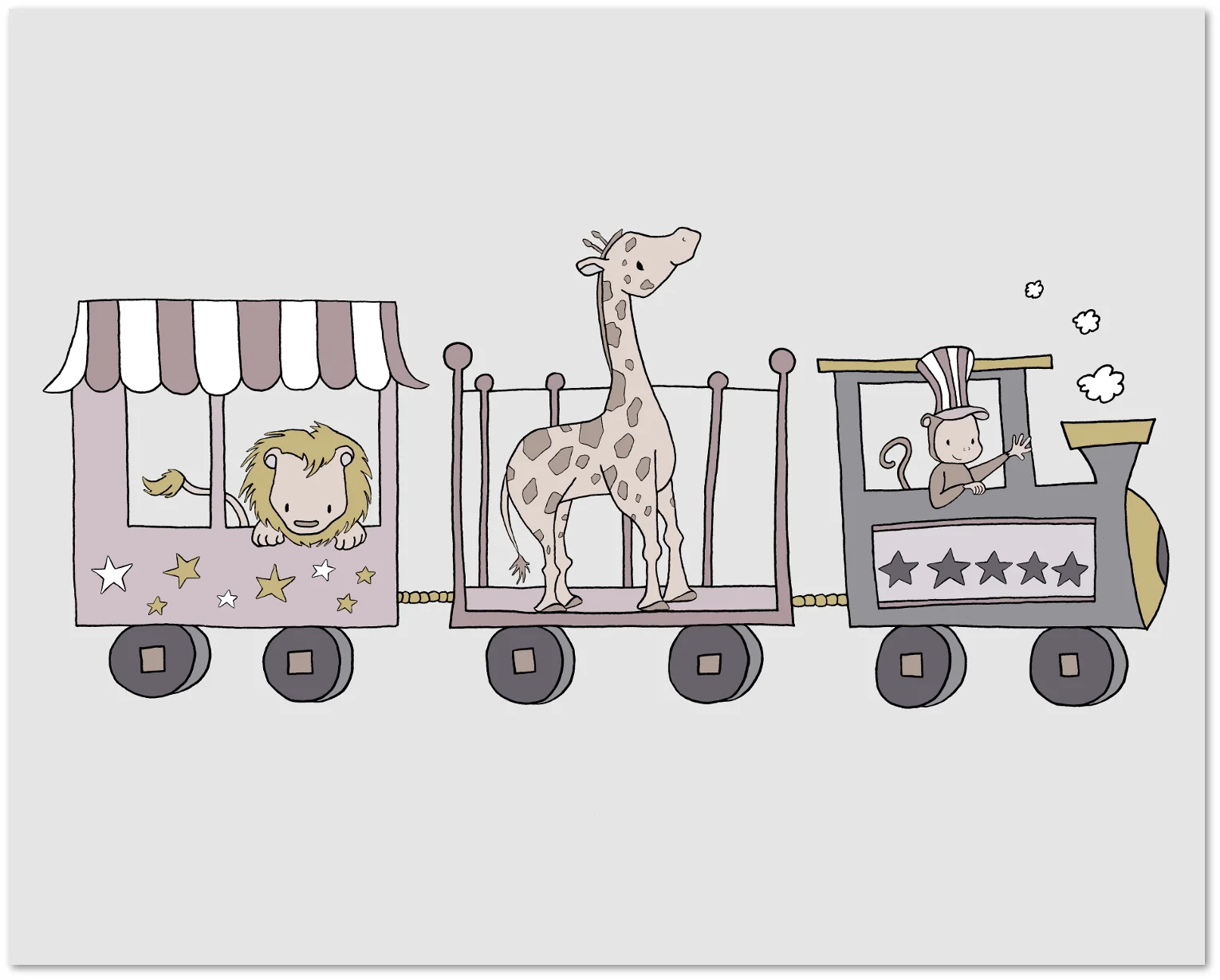 Circus Nursery Art -- Circus Train -- by Sweet Melody Designs