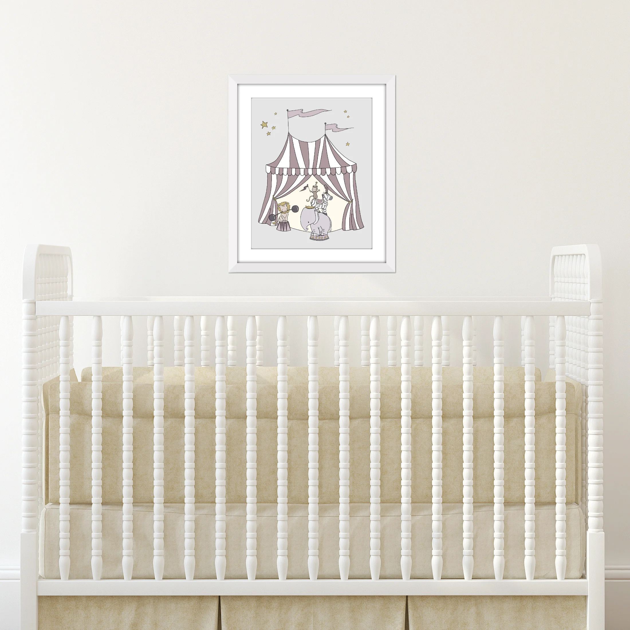 Circus Nursery Art -- Under the Big Top -- Circus Tent -- By Sweet Melody Designs