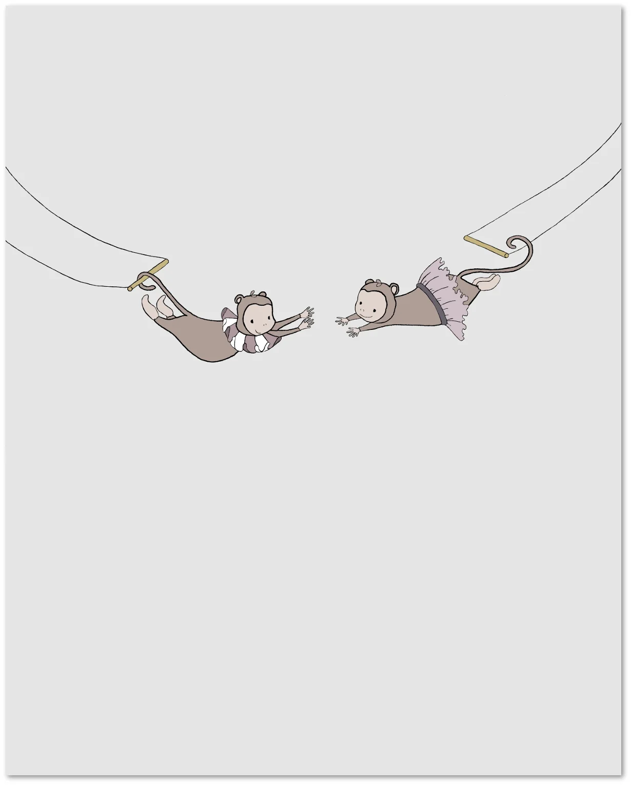 Circus Nursery Art -- Little Acrobats -- Circus Monkeys -- by Sweet Melody Designs