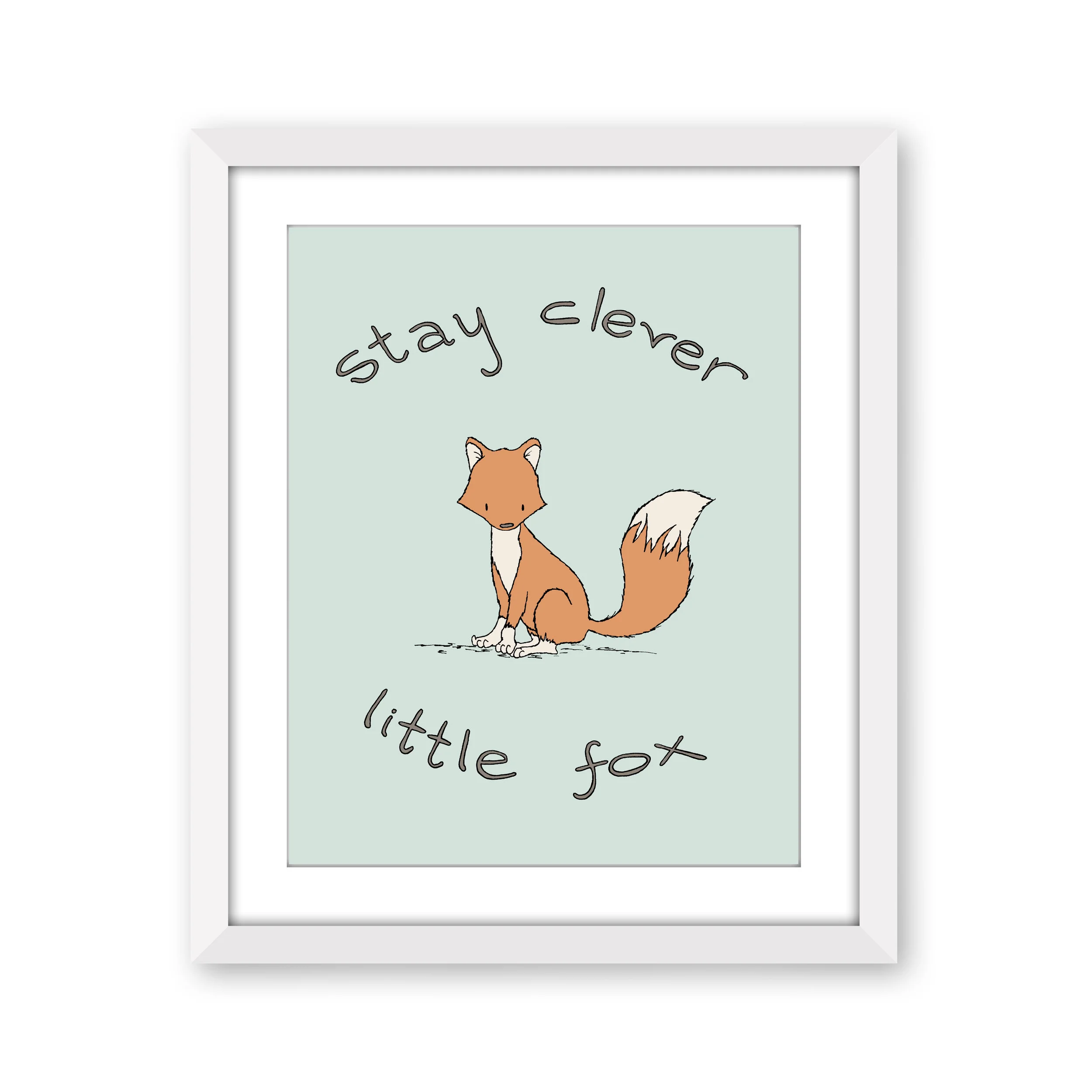 Fox Nursery Art - Stay Clever Little Fox - Word Nursery Art - by Sweet Melody Designs