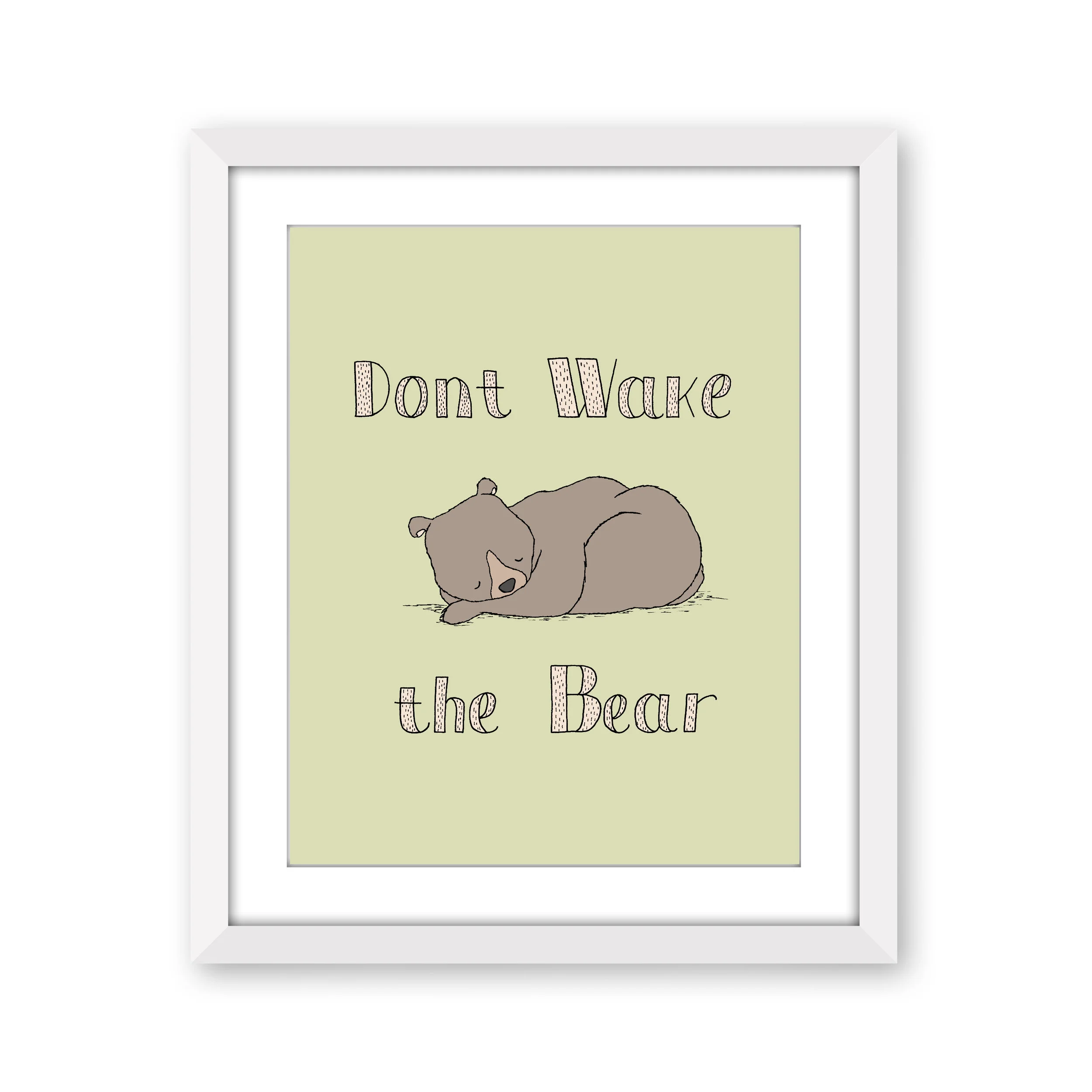 Woodland Nursery Art - Don't Wake The Bear - Word Nursery Art - by Sweet Melody Designs