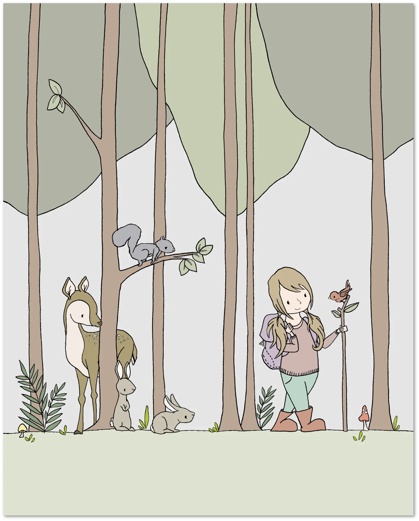 Woodland Wander - Girl Nursery Art - by Sweet Melody Designs