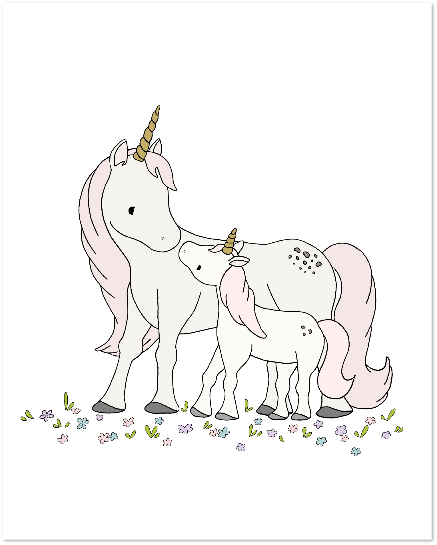 SET OF 3 - Unicorn Nursery Art - Girls Room Decor - by Sweet Melody Designs