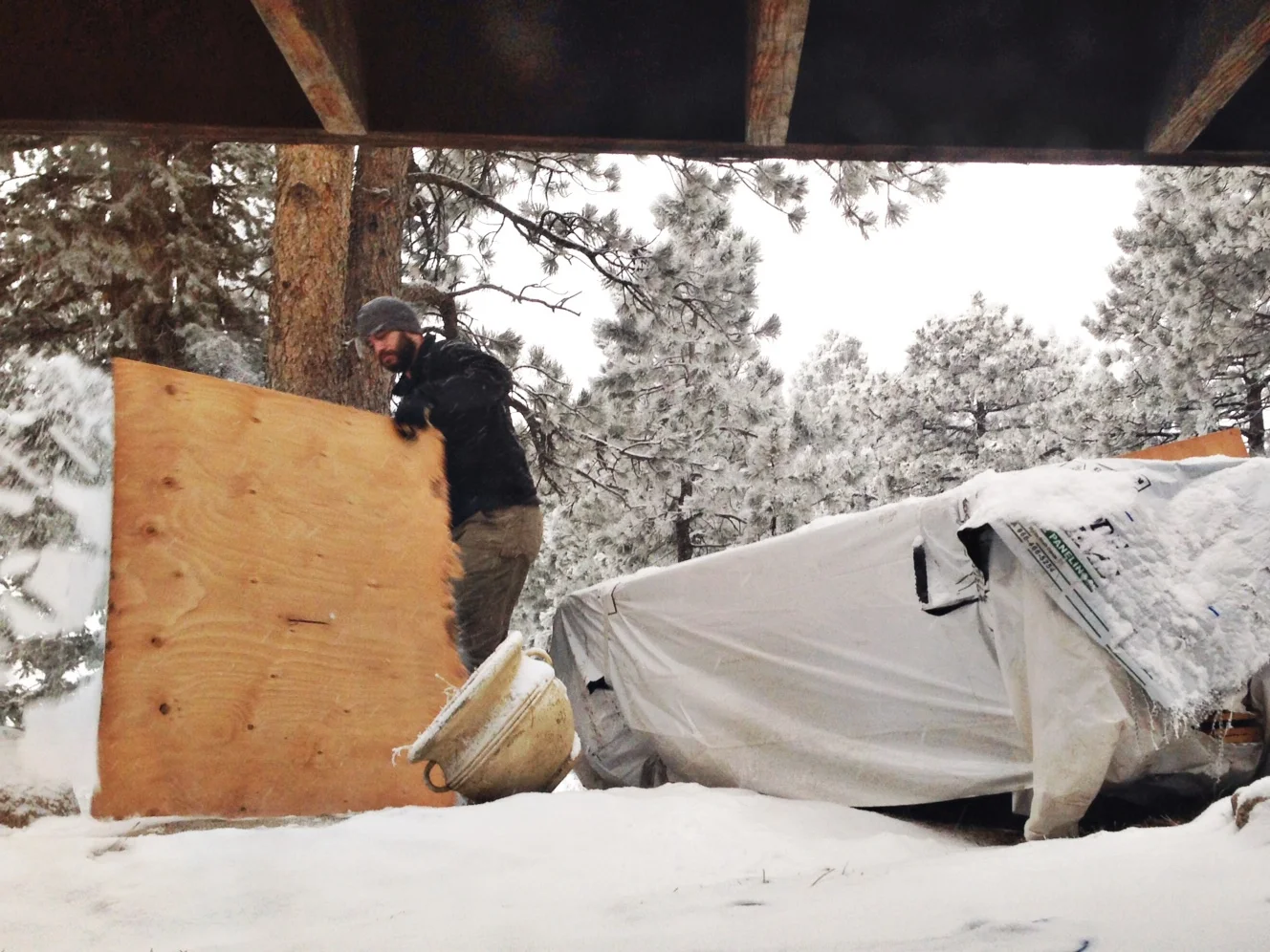 covering up the floor.JPG