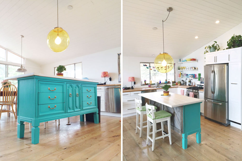 Transformed Vintage Dresser To Kitchen Island Nesting Gypsy Vintage Dresser To Kitchen Island, How To Make A Kitchen Island Out Of An Old Dresser