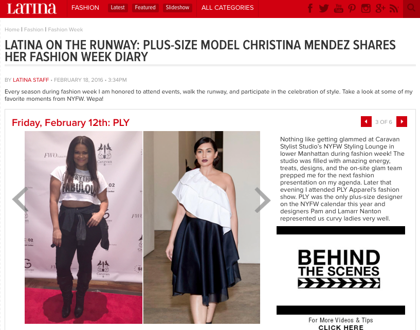 Christina Mendez at PLY, NYFW