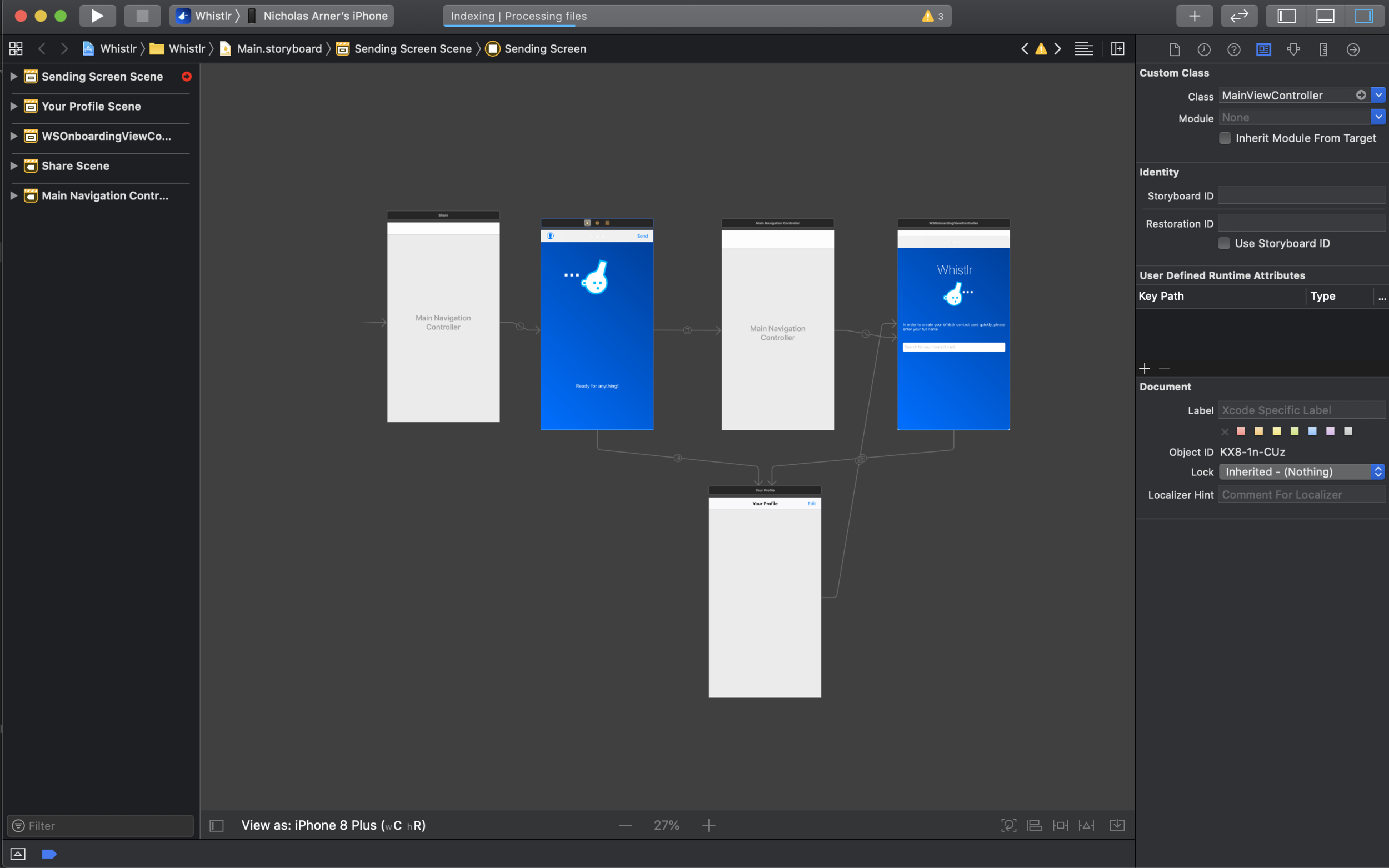 Viewing a storyboard in Xcode