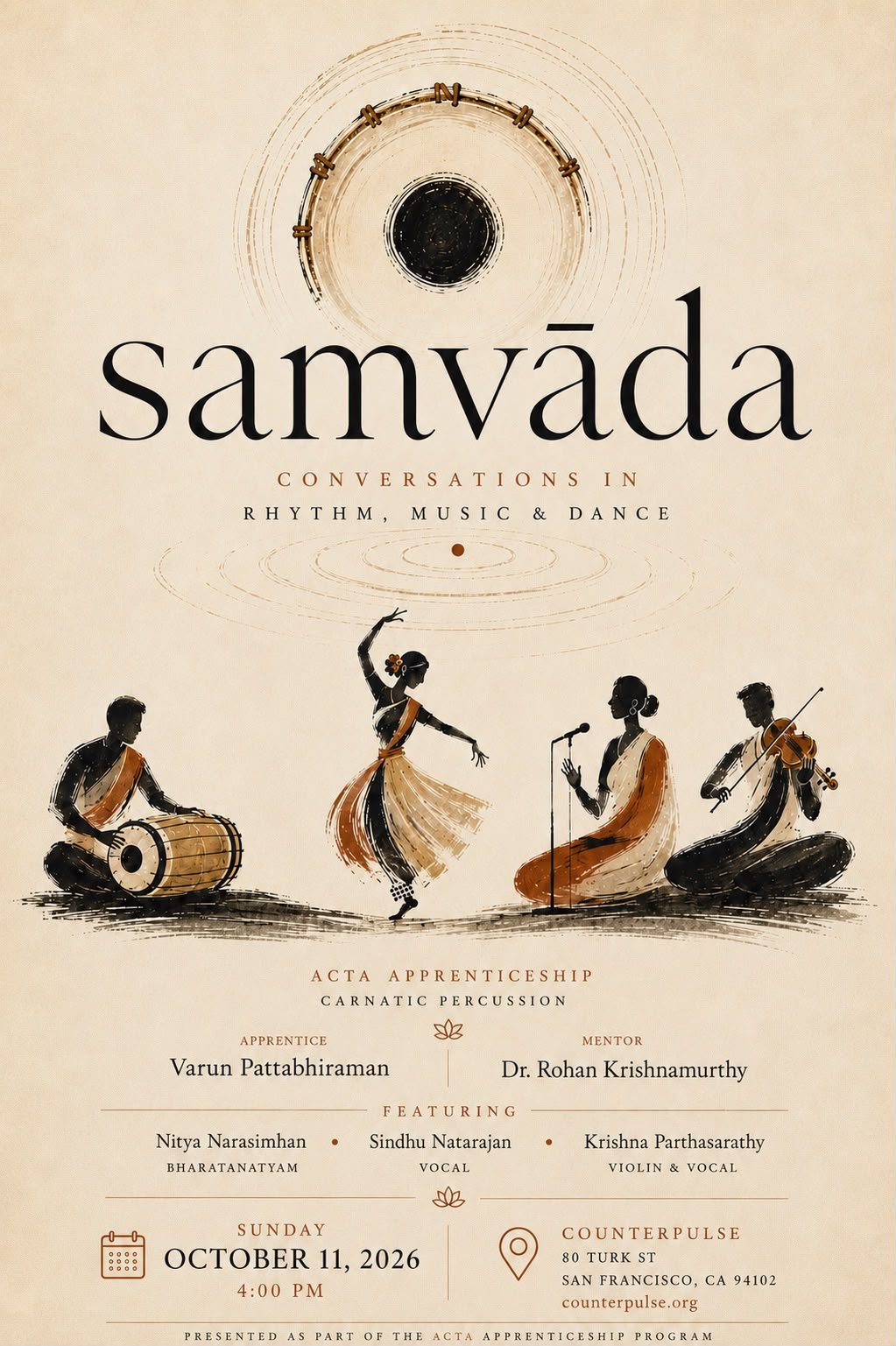 Alliance for California Traditional Arts (ACTA) Student Grant Recital by Varun Pattabhiraman - San Francisco, CA