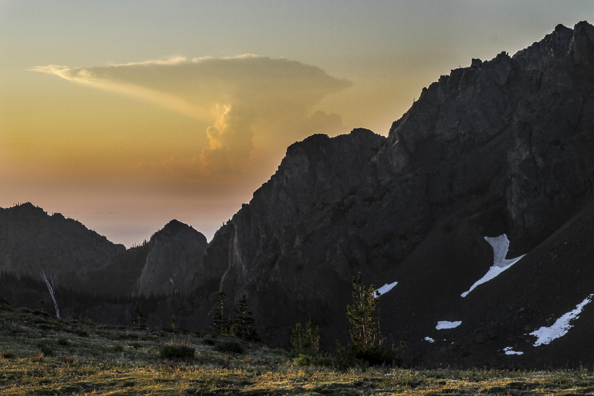 Plumes of smoke from the fires in Central Washington.