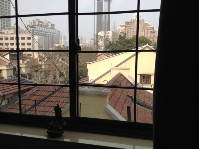 I love the view of the Chinese lane-houses behind ours