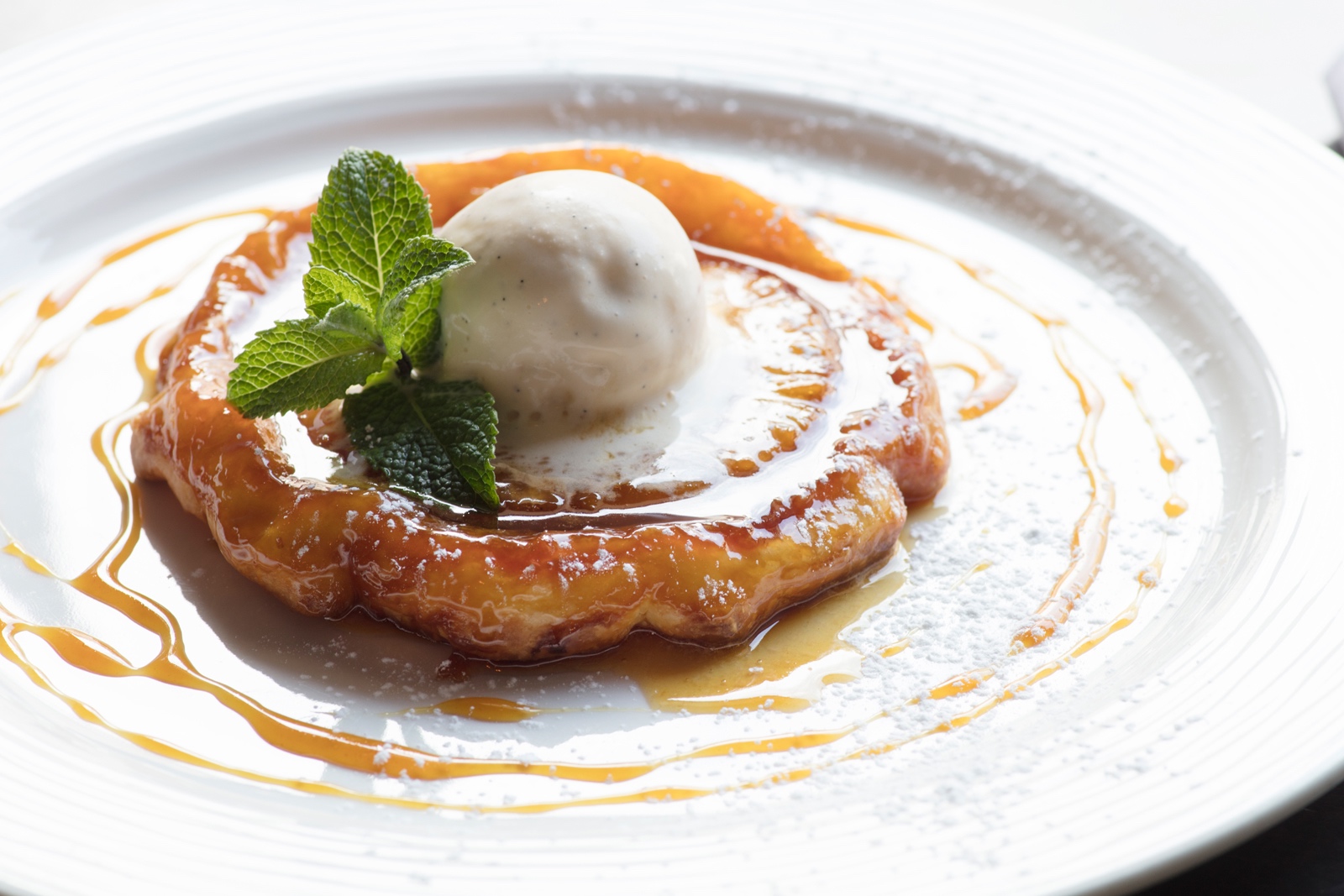 Pineapple Tarte Tatin with Home Made Coconut Ice Cream