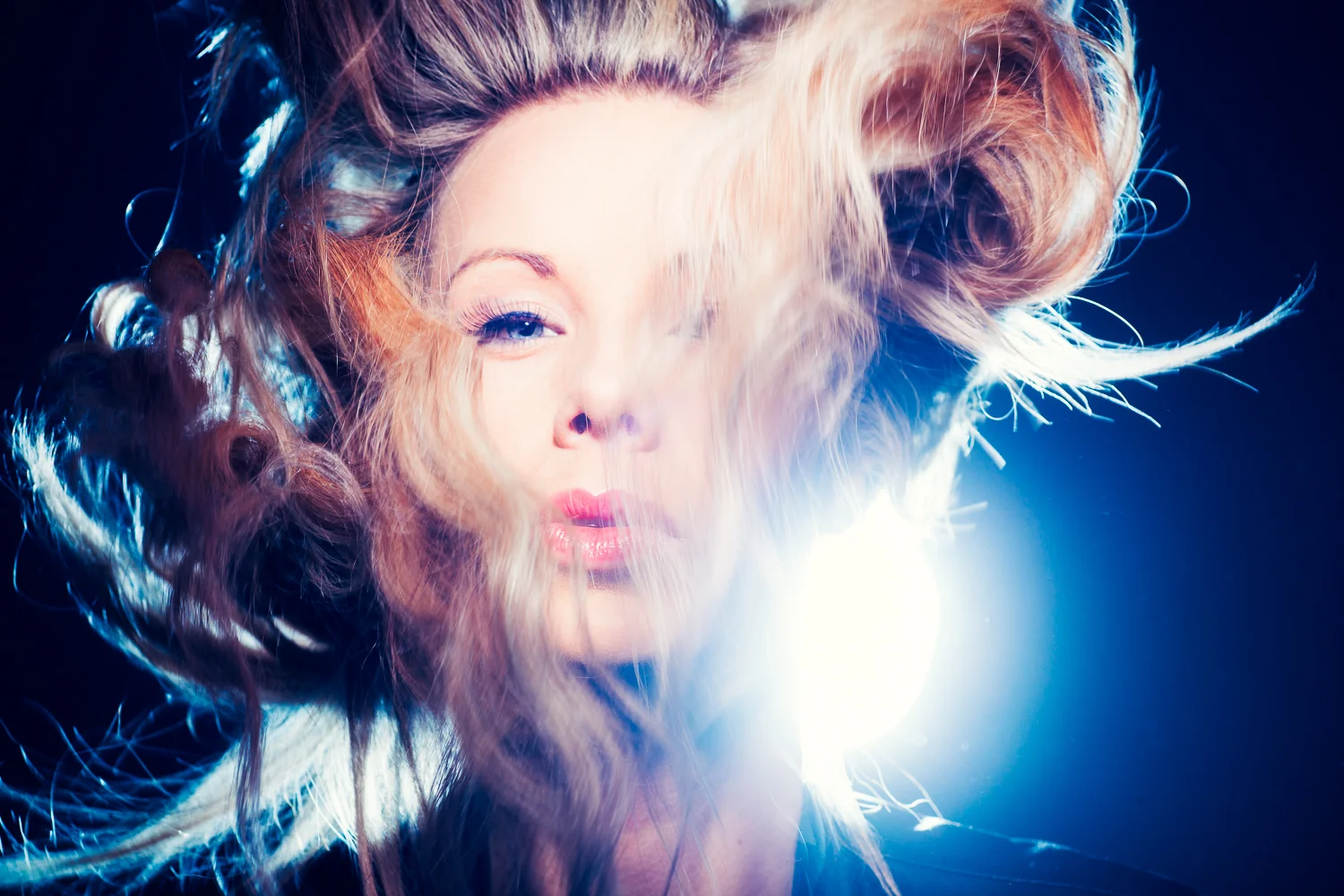 Lens flare portrait