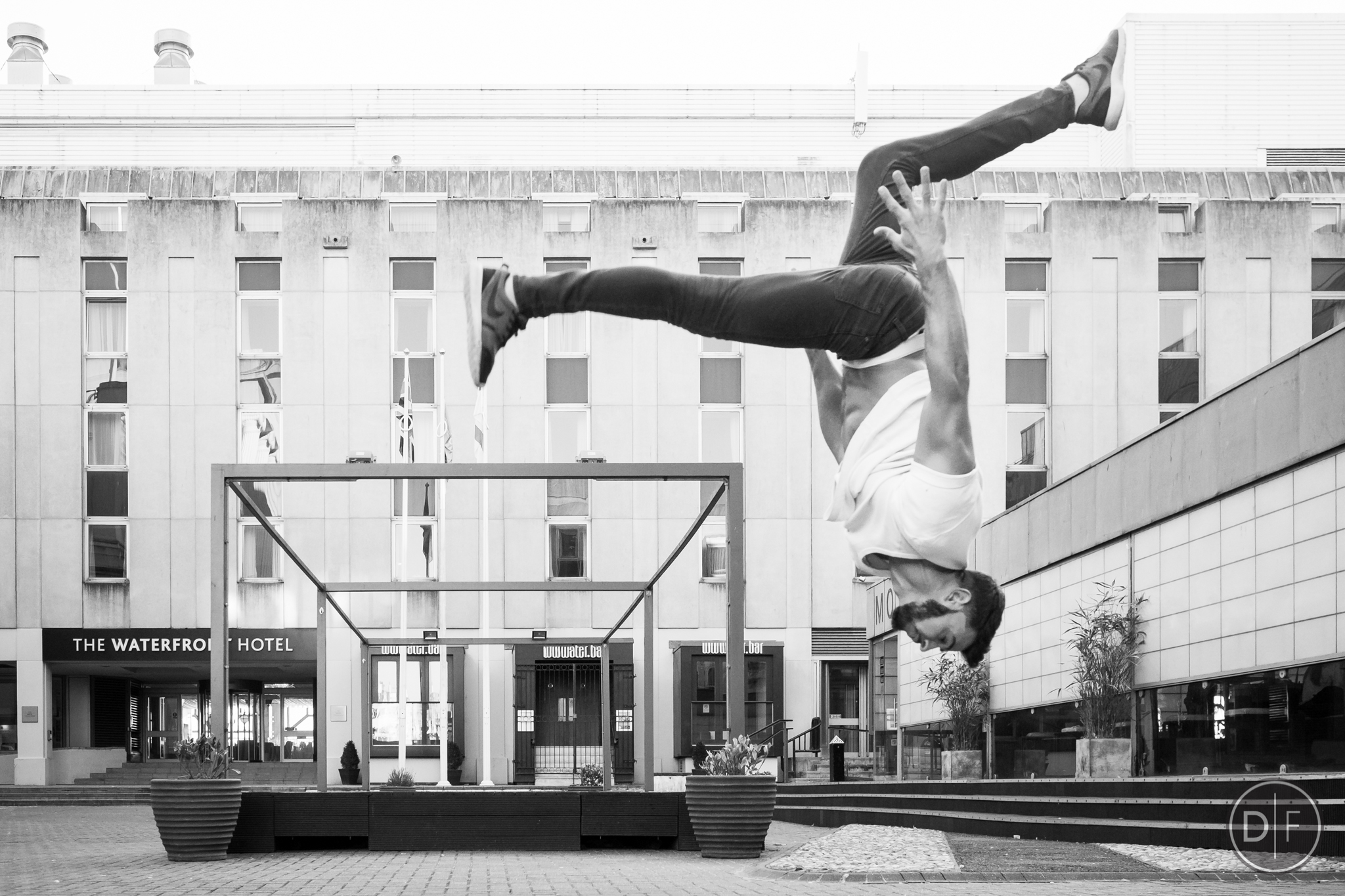 Male backflipping