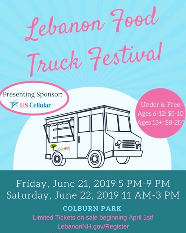 Summer is officially here, and we’re cooking up something fun to celebrate!
Visit us at the Lebanon Food Truck Festival this Friday and Saturday at Colburn Park. You can find more information about the event, including ticketing, at: https://lebanonnh.gov/foodtruck
We hope to see you there!!