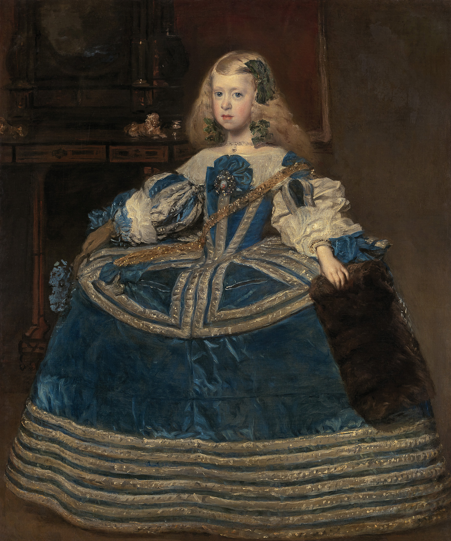 Infantin Margarita (1651–1673) in blauem Kleid (1.2 MB) Diego Velázquez 1659 Öl auf Leinwand, 126 cm x 106 cm © Wien, Kunsthistorisches Museum