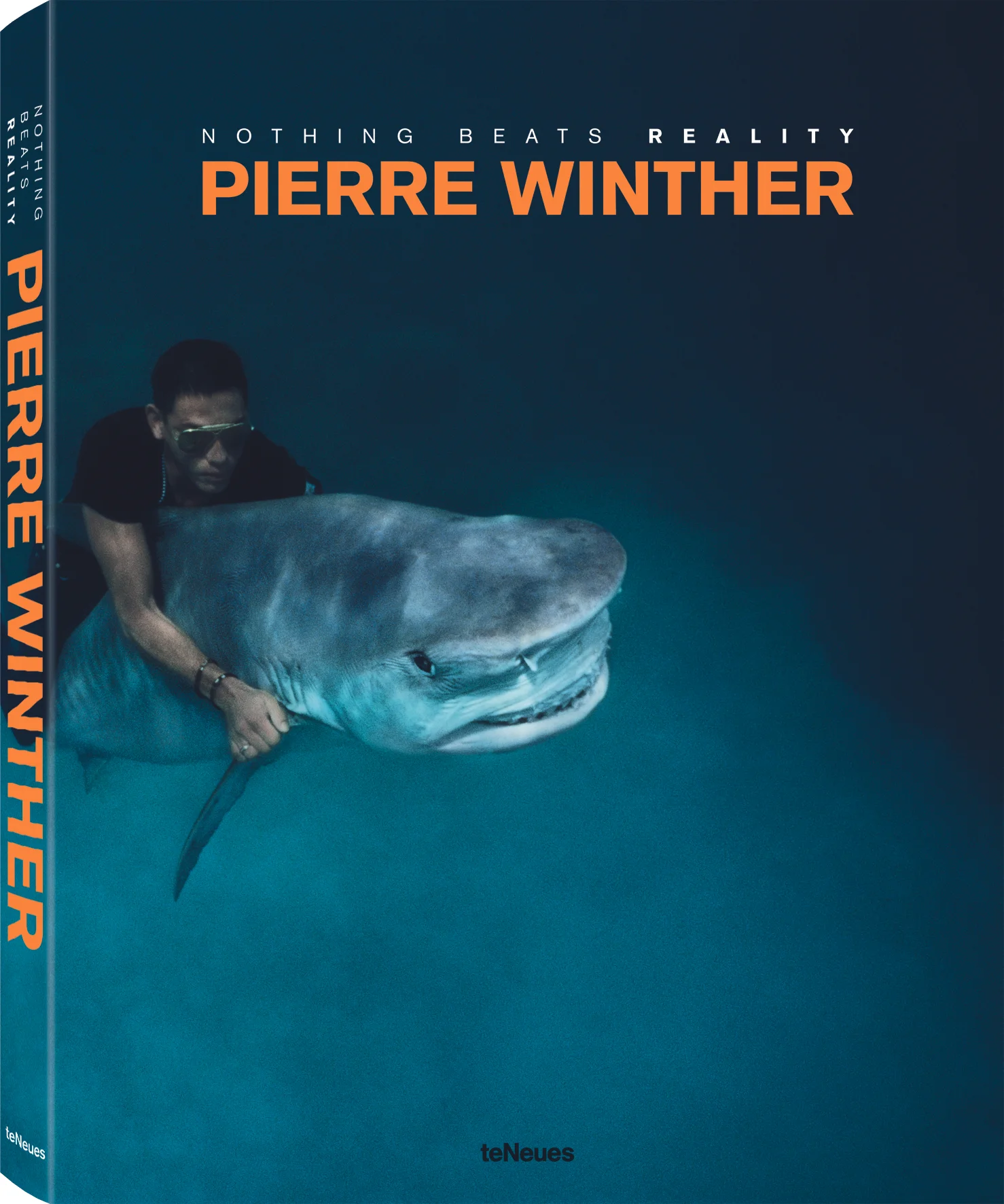 © Nothing Beats Reality by Pierre Winther, to be published by teNeues in March 2015, € 98 - www.teneues.com. The Under Water Project, Shark Riding, 1992 - Photo © 2014 by Pierre Winther. All rights reserved. www.pierrewinther.com