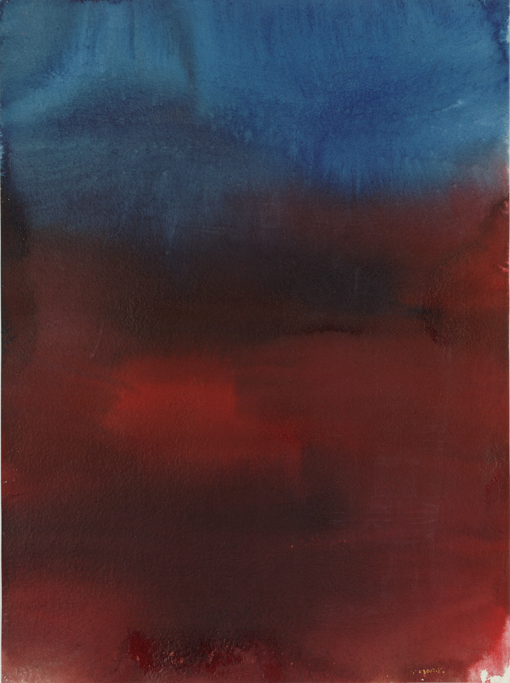 HERBERT BRANDL ROT / BLAU, 1999 Aquarell auf Papier Schenkung Sammlung Plone