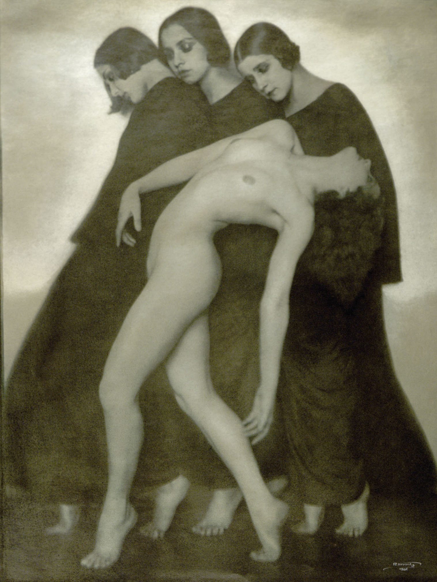 Rudolf Koppitz Bewegungsstudie, 1926, Mehrfarbiger Gummidruck, Albertina, Dauerleihgabe der Höheren Graphischen Bundes-Lehr-und Versuchsanstalt, Wien