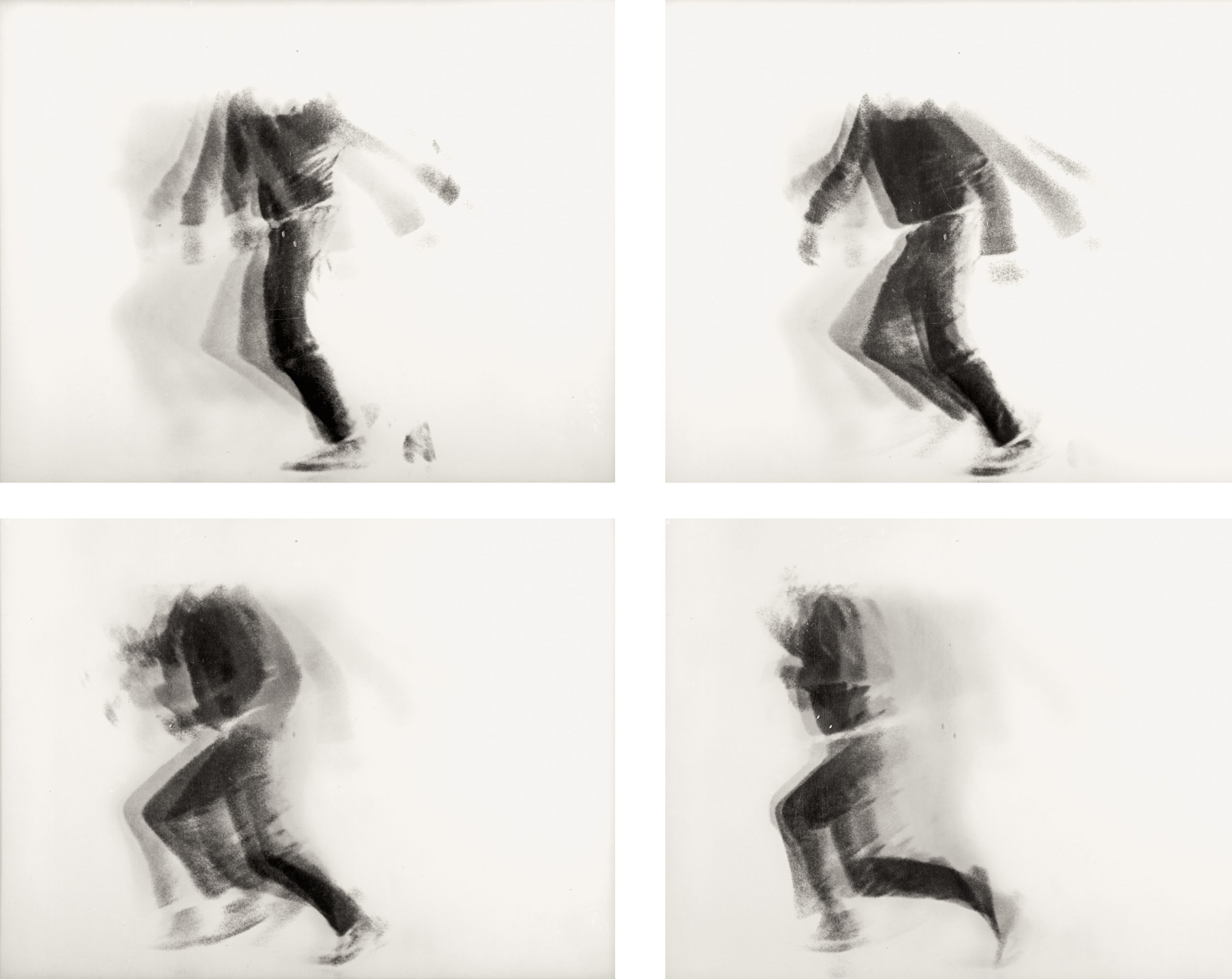 The Falling Man Linsenrasterfotografie, 4 Ansichten © Nachlass Alfons Schilling 