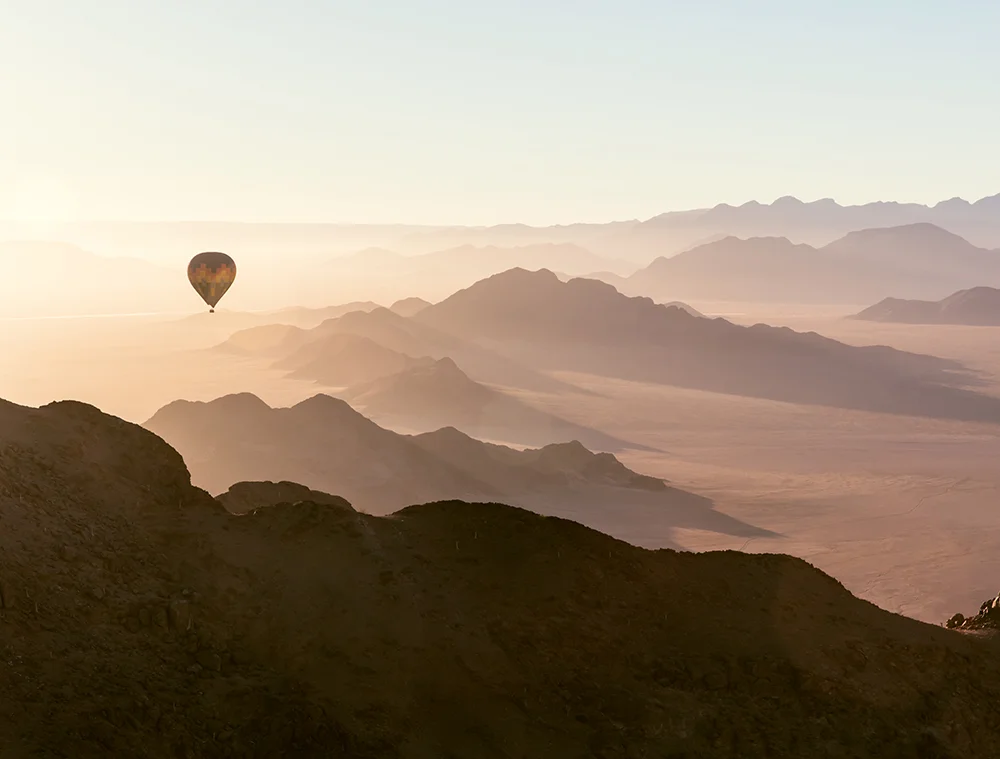 A flight in a hot-air balloon is an unforgettable experience that every visitor to Namibia should indulge in Photo © 2018 Michael Poliza. All rights reserved. www.michaelpoliza.com