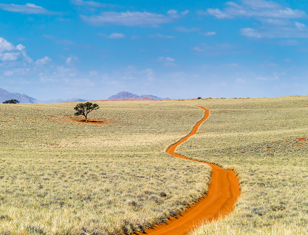 The path snakes its way through the barren, uninhabited landscape Photo © 2018 Michael Poliza. All rights reserved. www.michaelpoliza.com