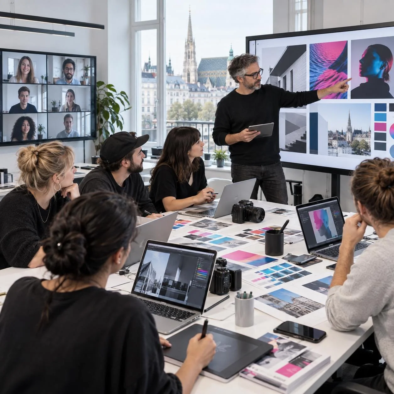 Kreativ arbeiten. Berufsbegleitend Mediendesign studieren.

Im Diplomlehrgang Mediendesign der LIK Akademie entwickelst du deine gestalterischen und technischen F&auml;higkeiten praxisnah weiter &ndash; von Grafikdesign und Bildbearbeitung bis zu Web
